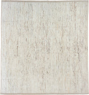 9' x 10' one-of-a-kind handmade vintage Tulu large size rug. Color palette: ivory, cream, taupe, beige, brown, gray
