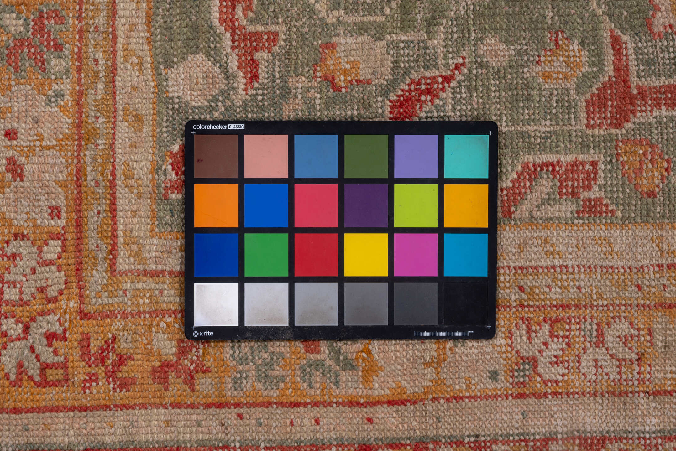 16' x 17' one-of-a-kind handmade vintage Oushak oversize rug. Color palette: brown, gray, pink, red