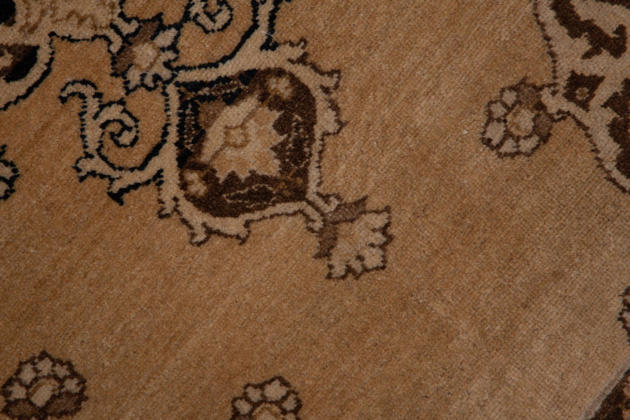 4' x 6' one-of-a-kind handmade antique Tabriz small size rug. Color palette: camel, brown, ivory, walnut, taupe, charcoal