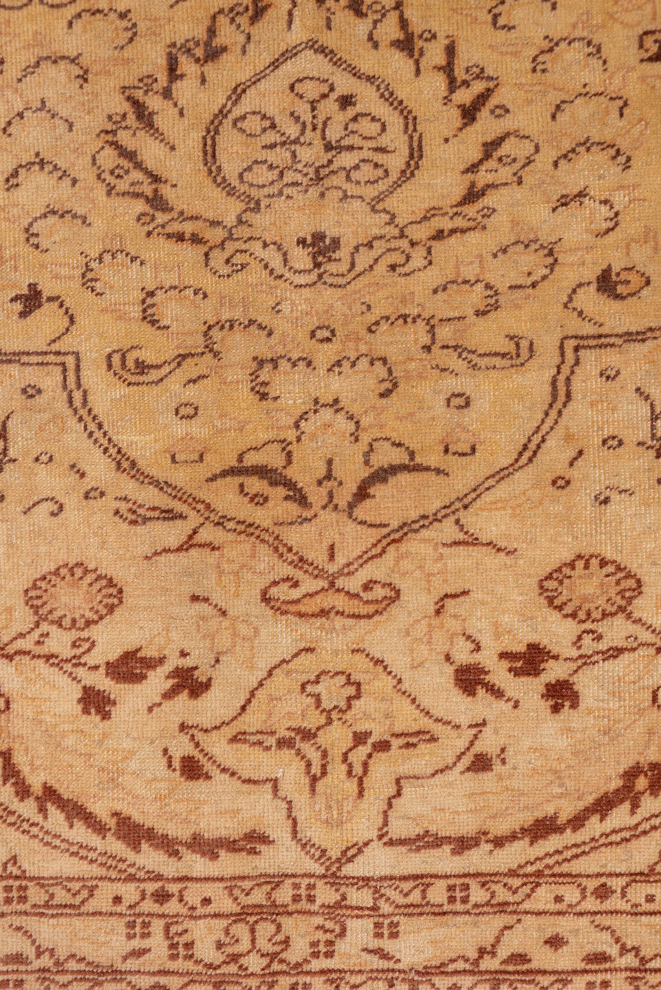 8' x 11' one-of-a-kind handmade antique Sivas large size rug. Color palette: beige, camel, taupe, rose, terra cotta, brown