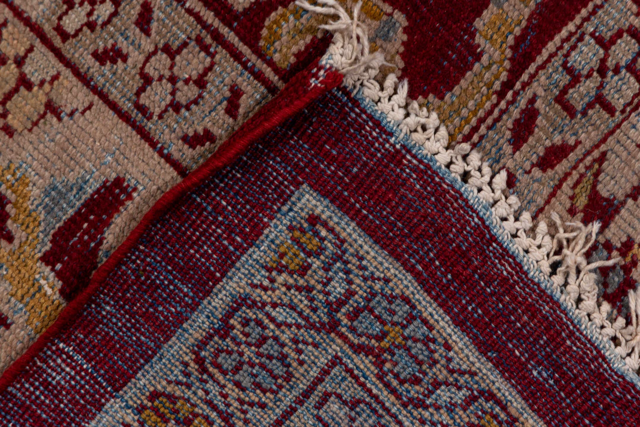 13' x 17' one-of-a-kind handmade antique Sultanabad oversize rug. Color palette: burgundy, ivory, camel, gold, powder_blue