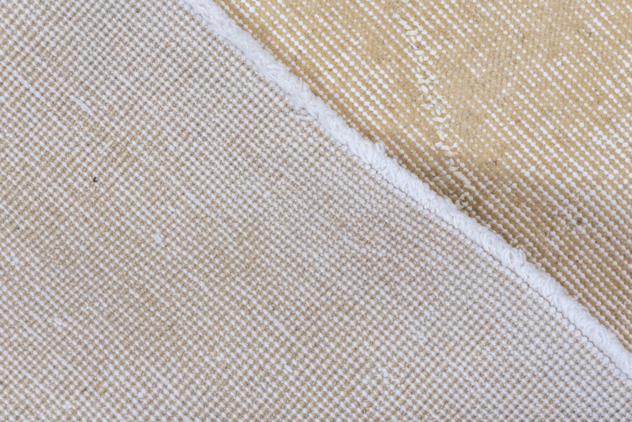 3' x 6' one-of-a-kind handmade vintage Oushak small size rug. Color palette: beige, ivory, taupe, brown, sage, lavender