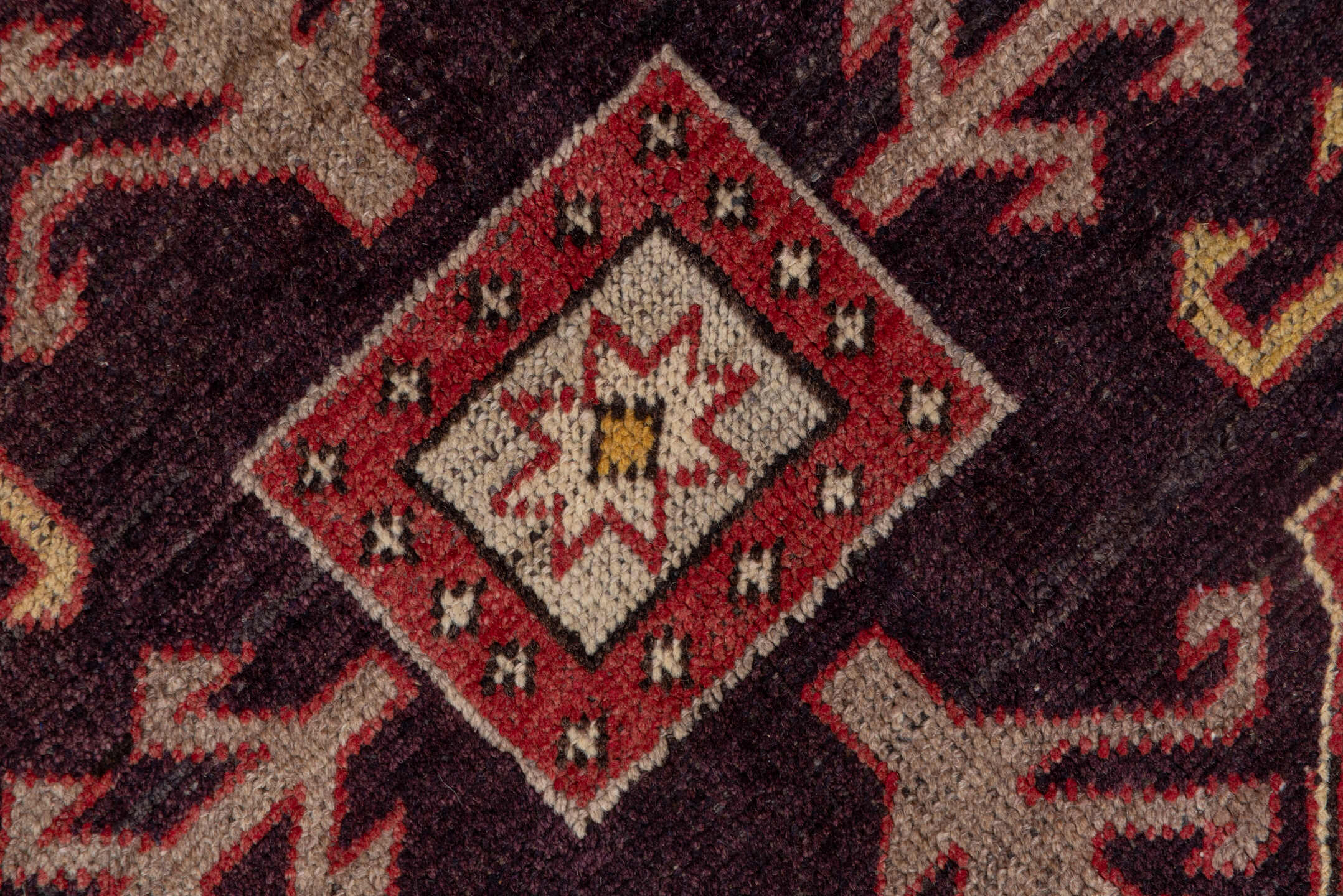 5' x 10' one-of-a-kind handmade vintage Oushak runner rug. Color palette: brown, gray, pink, red, redwood