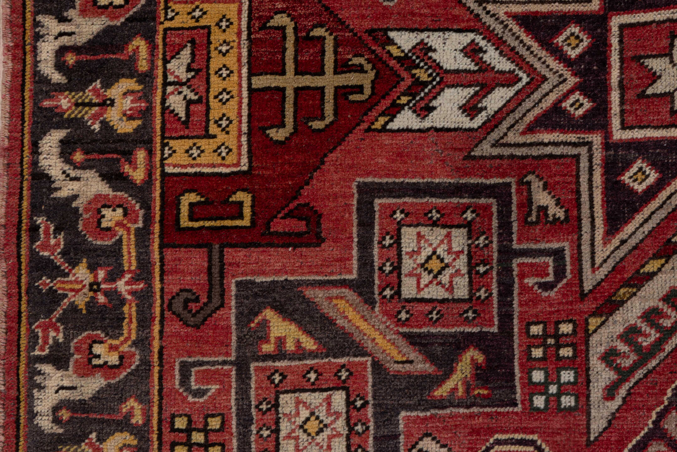 5' x 10' one-of-a-kind handmade vintage Oushak runner rug. Color palette: rust, burgundy, ivory, gold, charcoal, rose, taupe