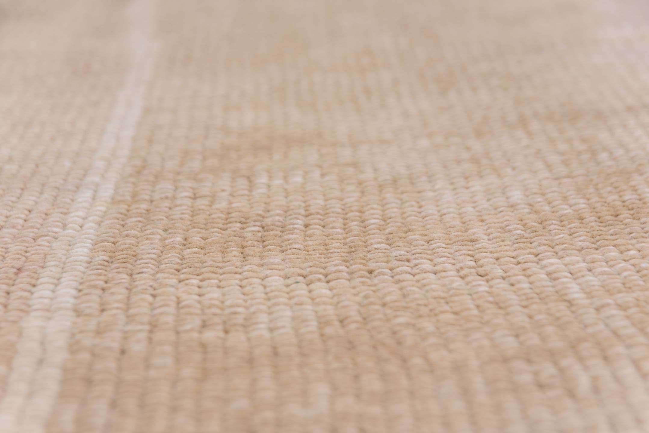 7' x 11' one-of-a-kind handmade vintage Oushak large size rug. Color palette: beige, ivory, taupe, camel, sand, light brown