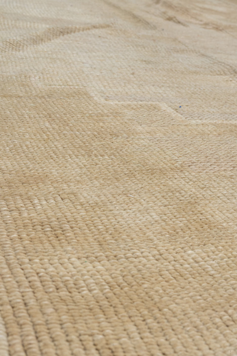 7' x 11' one-of-a-kind handmade vintage Oushak large size rug. Color palette: beige, ivory, taupe, camel, sand, light brown