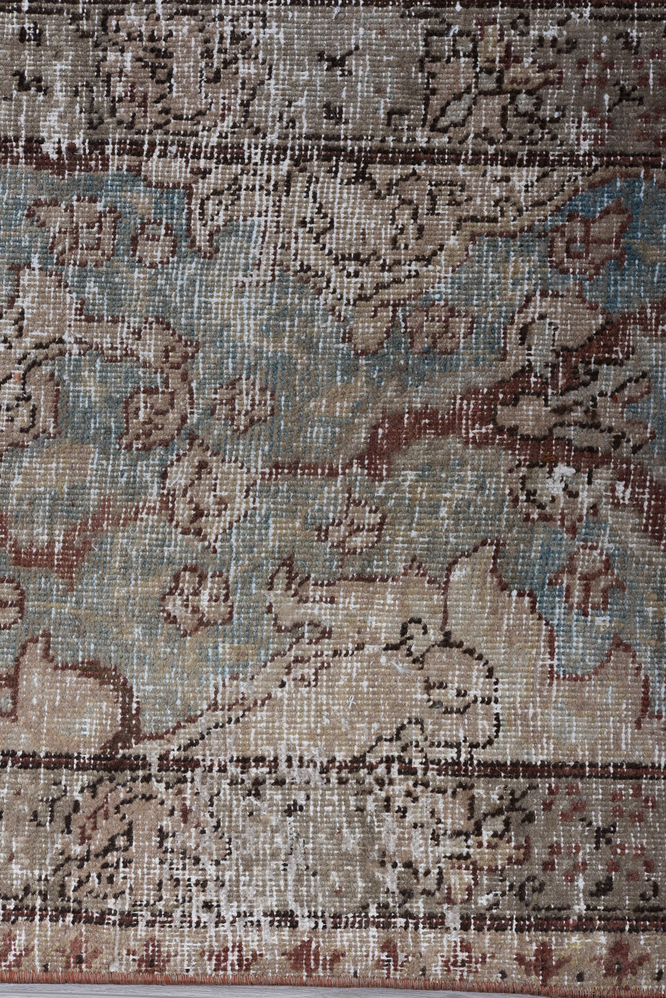 9' x 12' one-of-a-kind handmade vintage Tabriz large size rug. Color palette: black, brown, charcoal, dark gray, dim gray