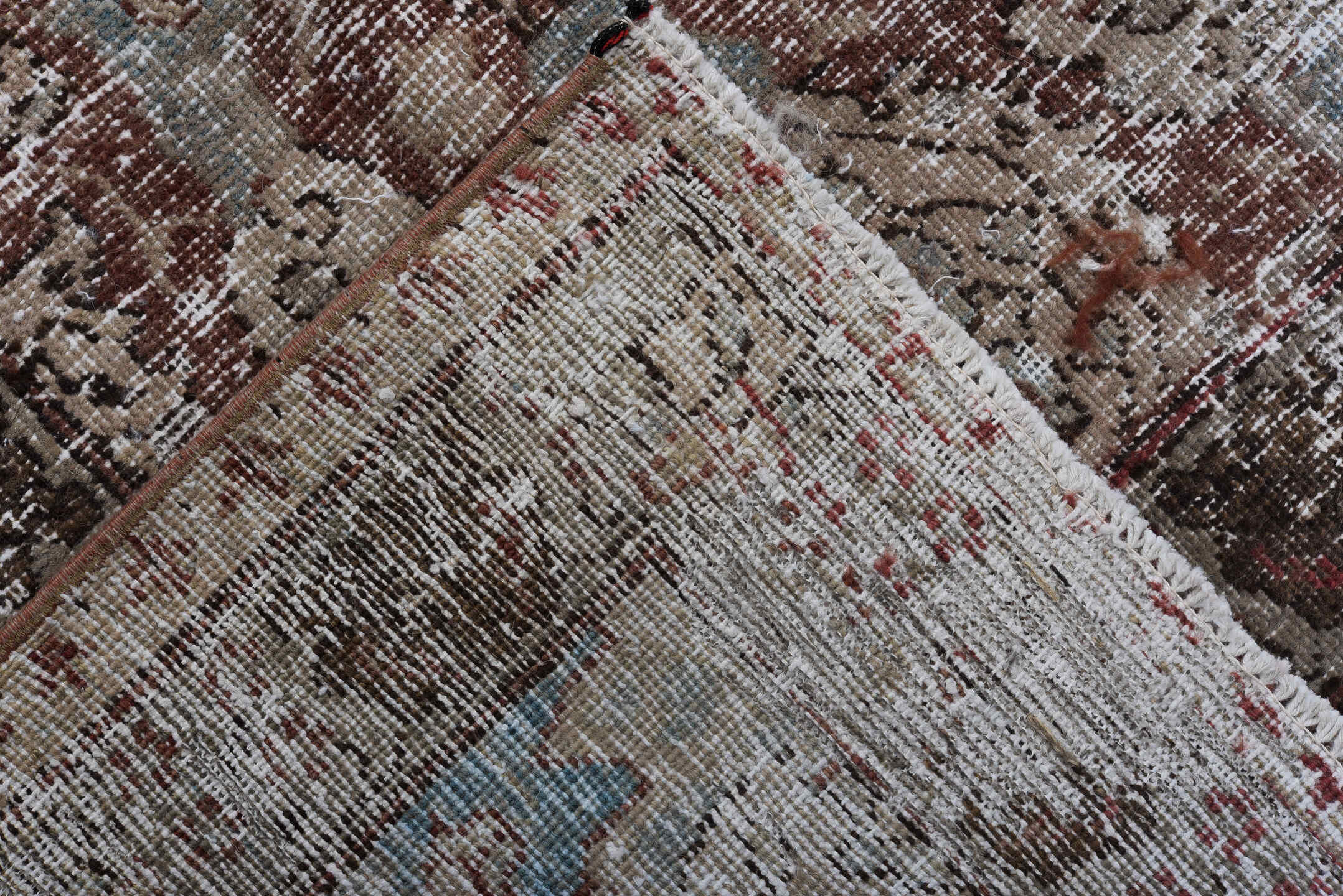 9' x 12' one-of-a-kind handmade vintage Tabriz large size rug. Color palette: black, brown, charcoal, dark gray, dim gray