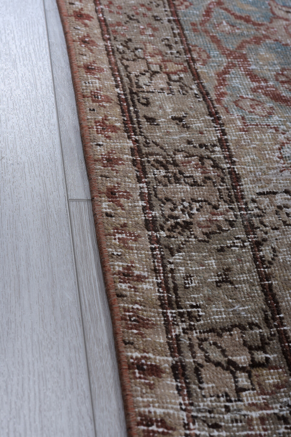 9' x 12' one-of-a-kind handmade vintage Tabriz large size rug. Color palette: black, brown, charcoal, dark gray, dim gray