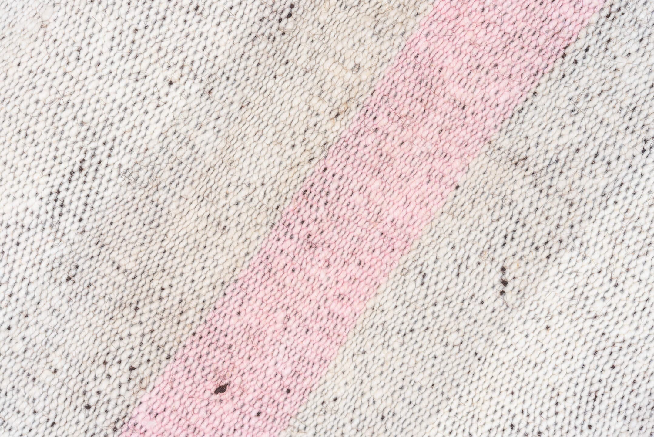2' x 7' one-of-a-kind handmade antique Flatweave runner rug. Color palette: ivory, blush, cream, taupe, pink, beige, gray