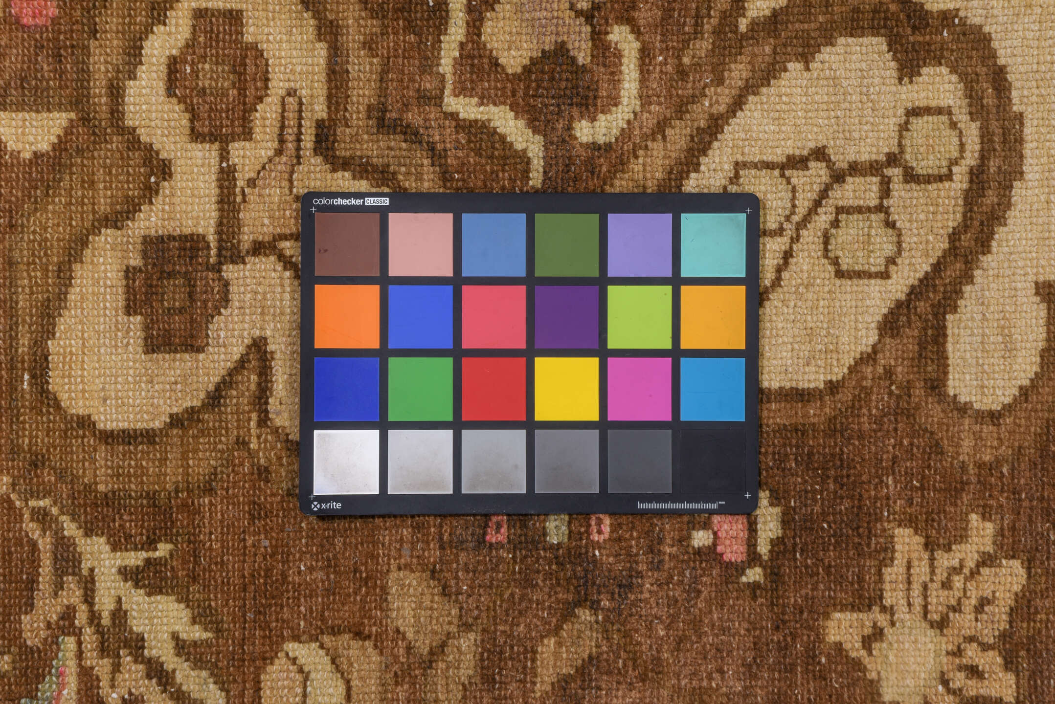 8' x 12' one-of-a-kind handmade vintage Oushak large size rug. Color palette: brown, burlywood, off-white, tan