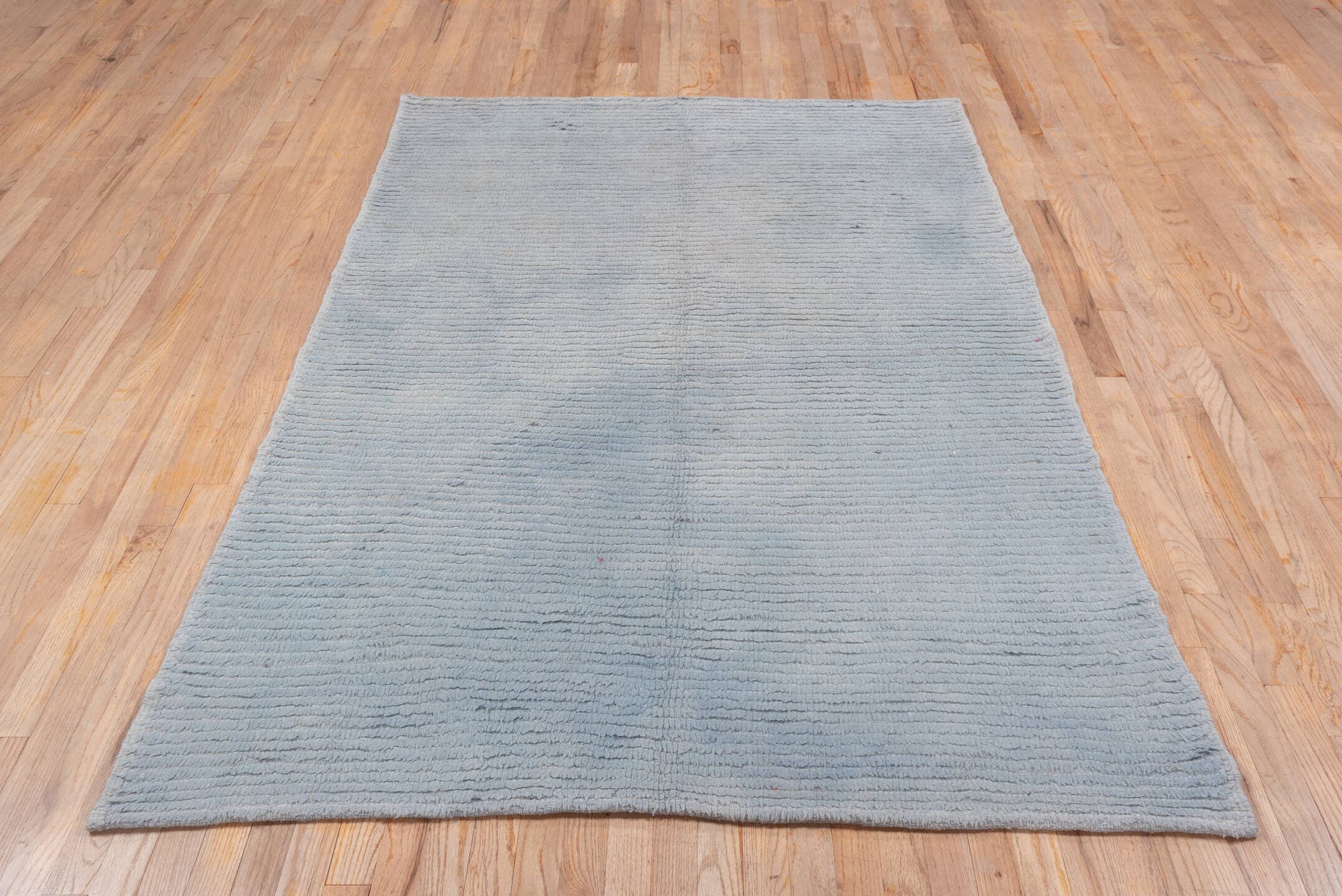 5' x 7' one-of-a-kind handmade antique Konya rug. Color palette: ivory, pale blue, cream, taupe, light blue, beige, gray