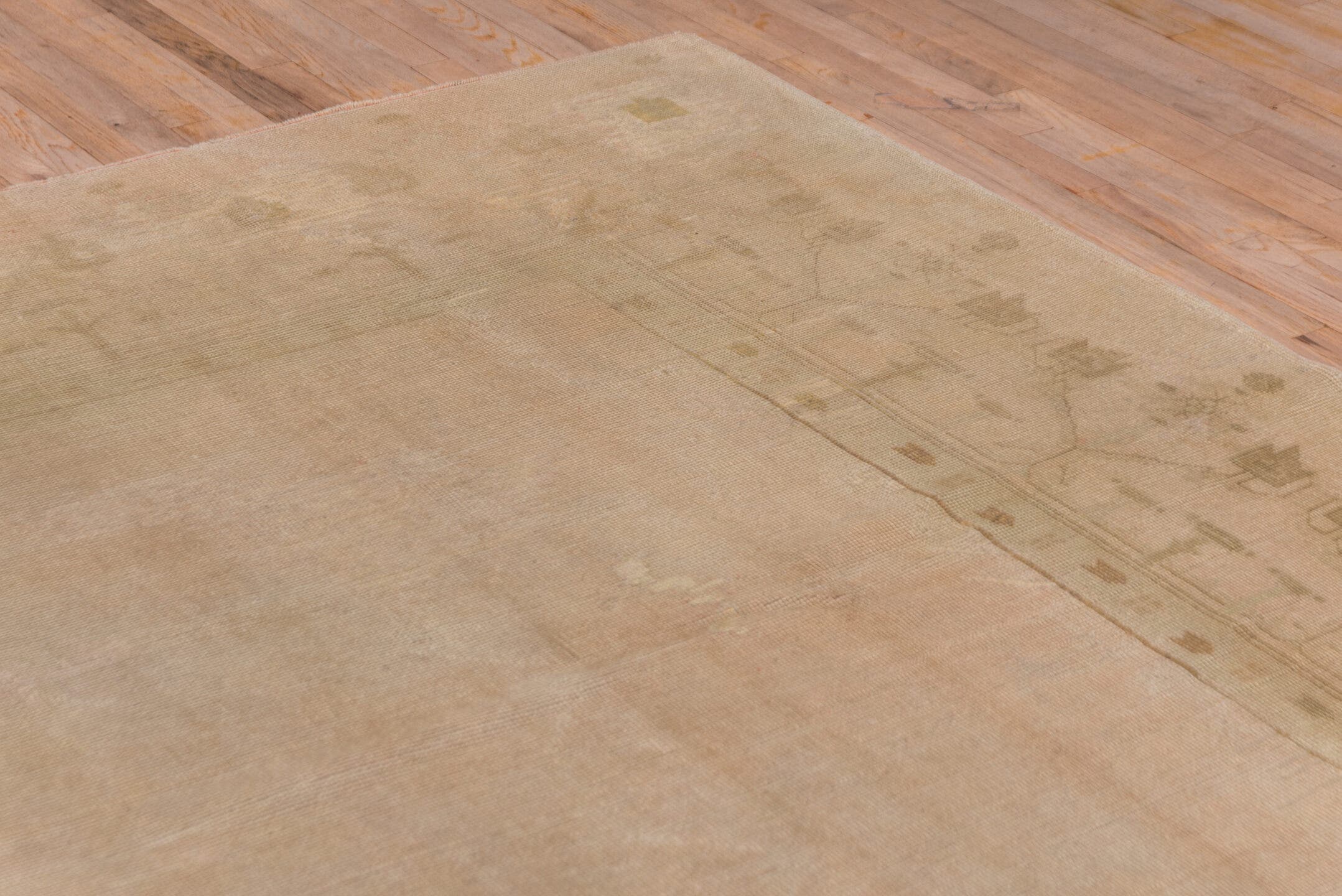 3' x 10' one-of-a-kind handmade antique Heriz runner rug. Color palette: sky blue, rust, ivory, brick, pale blue, cream