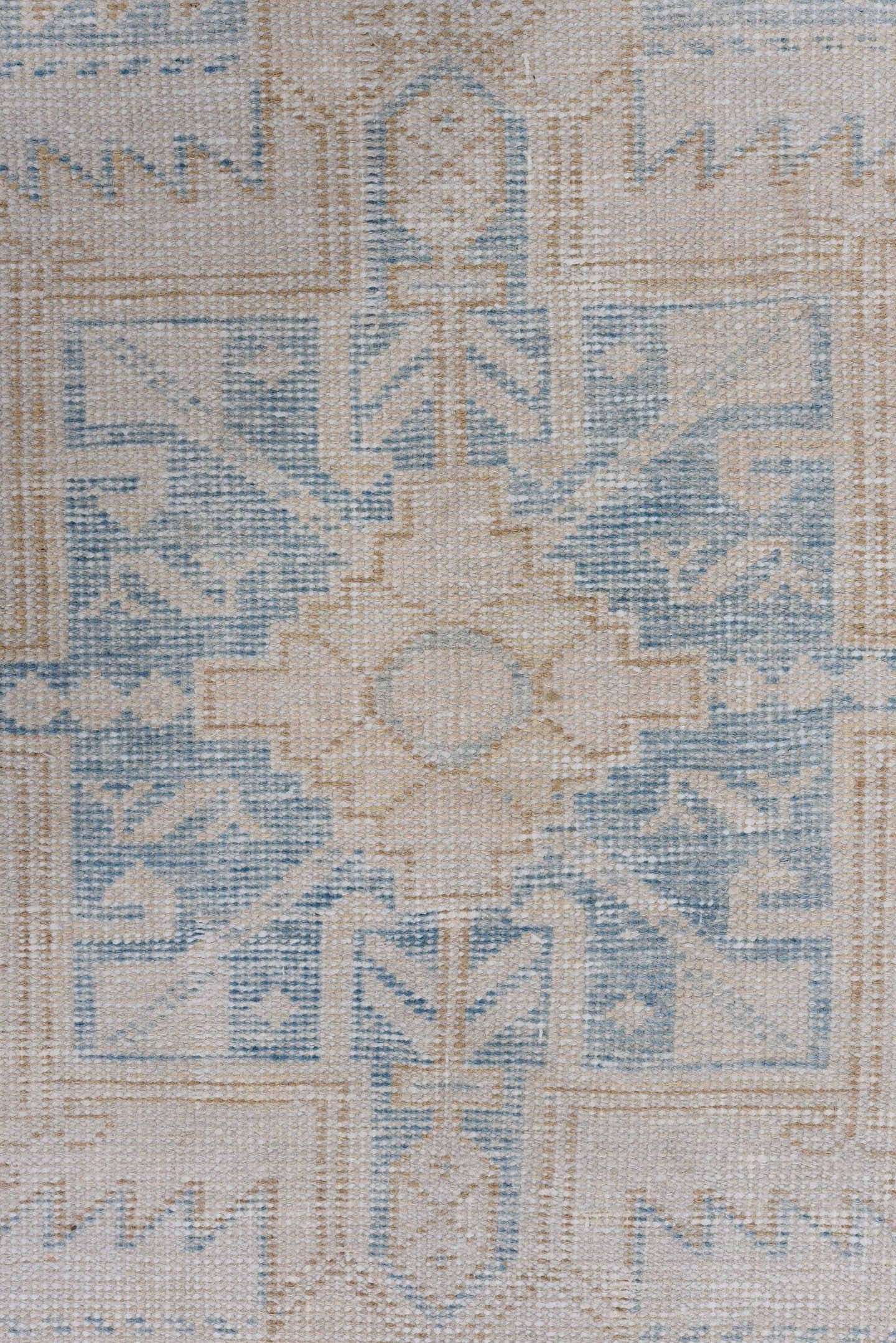 3' x 10' one-of-a-kind handmade antique Sarab runner rug. Color palette: ivory, pale blue, taupe, beige, camel, light blue