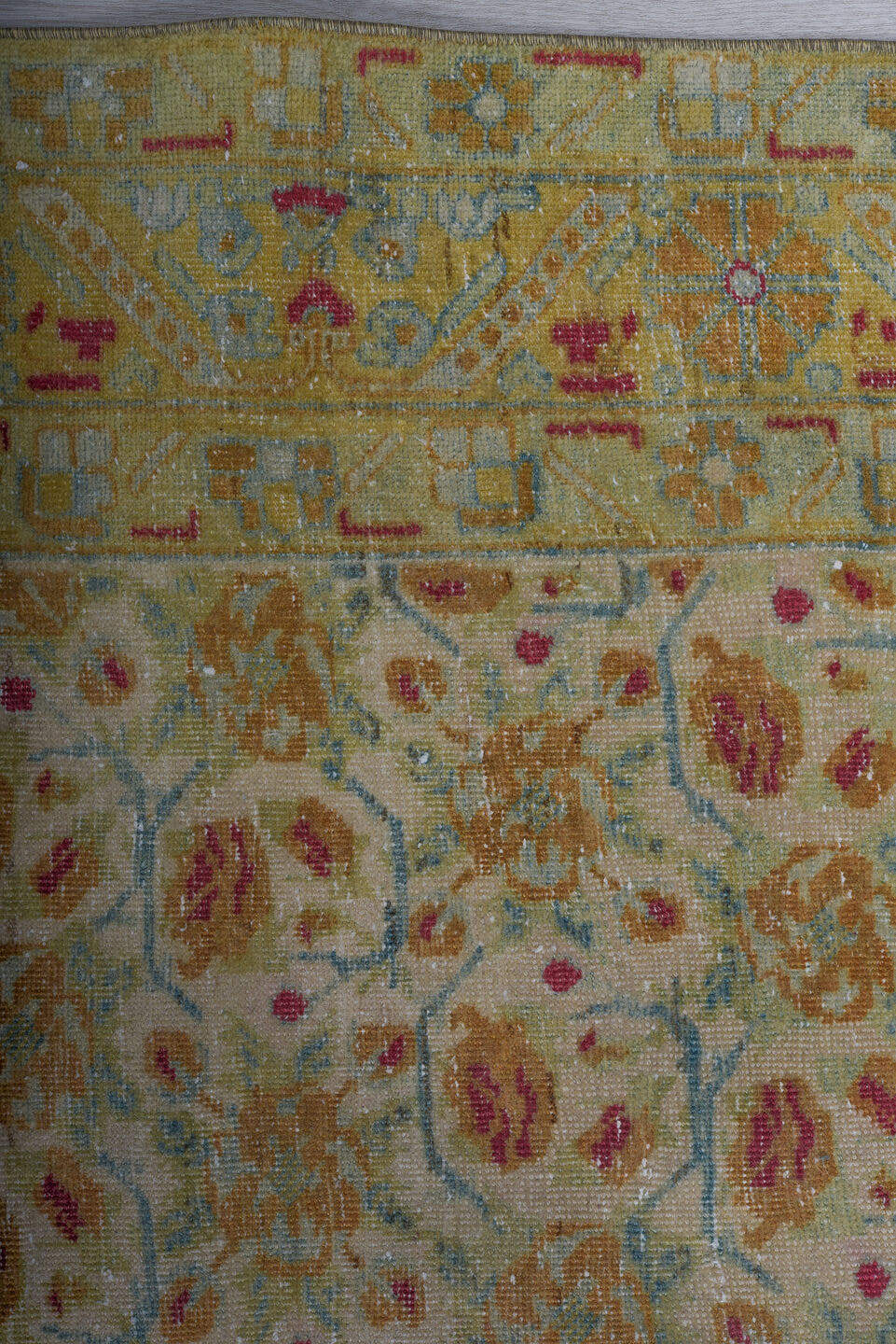 5' x 8' one-of-a-kind handmade vintage Afshar medium size rug. Color palette: ivory, gold, sky_blue, rose, taupe, saffron