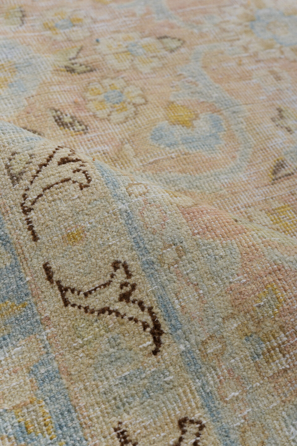 8' x 11' one-of-a-kind handmade vintage Meshed large size rug. Color palette: black, brown, dark gray, gainsboro, gray