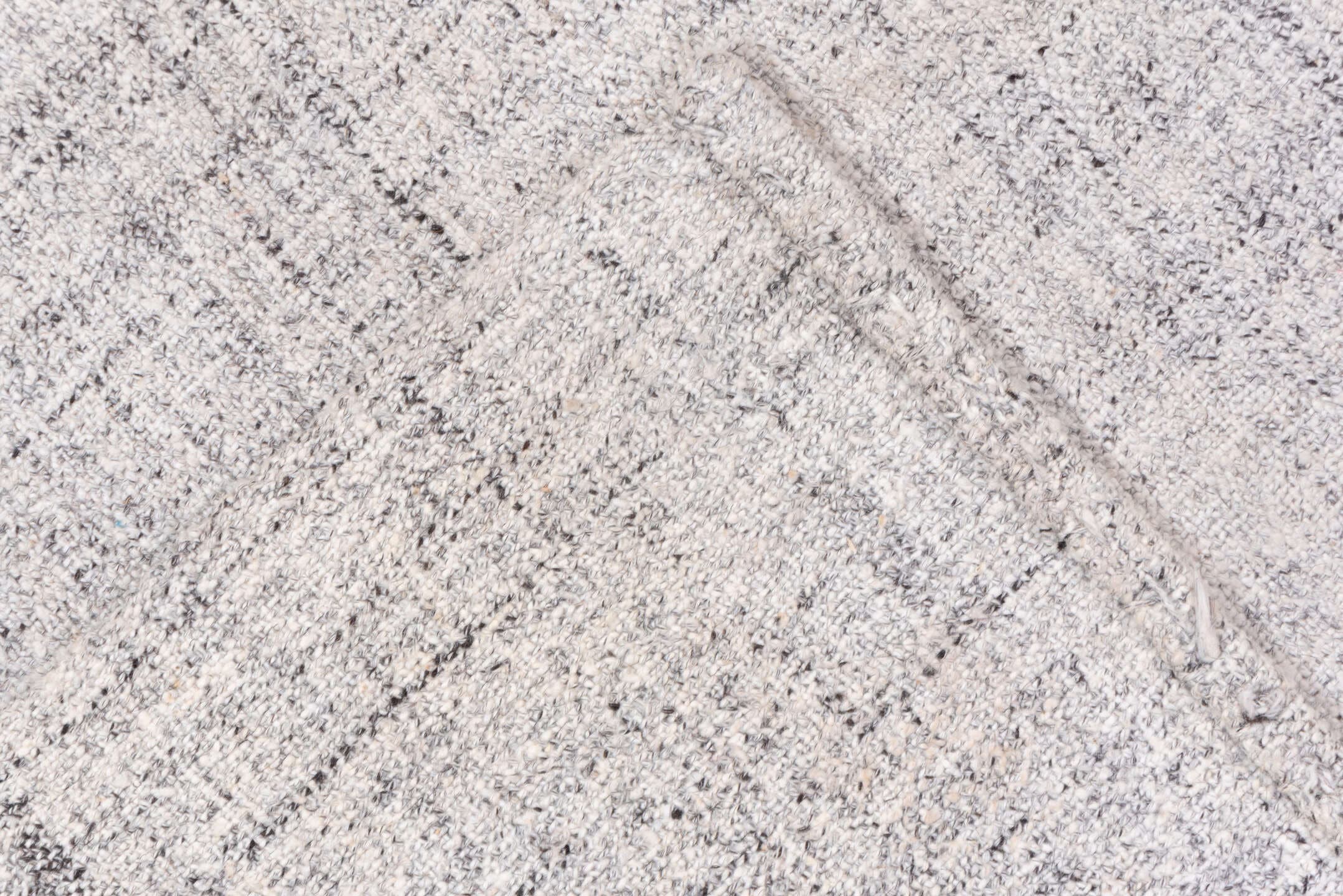 5' x 9' one-of-a-kind handmade vintage Kilim medium size rug. Color palette: ivory, taupe, gray, greige, beige