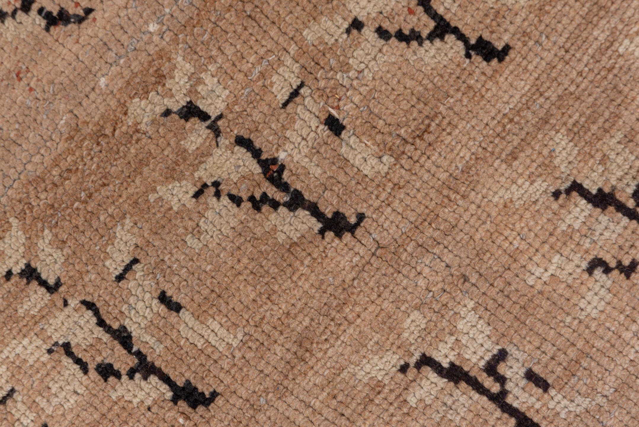 2' x 7' one-of-a-kind handmade vintage Oushak runner rug. Color palette: camel, brown, taupe, charcoal, beige, gray, black