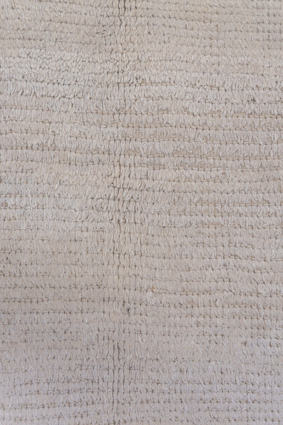 4' x 6' one-of-a-kind handmade antique Tulu small size rug. Color palette: ivory, cream, taupe, beige, gray