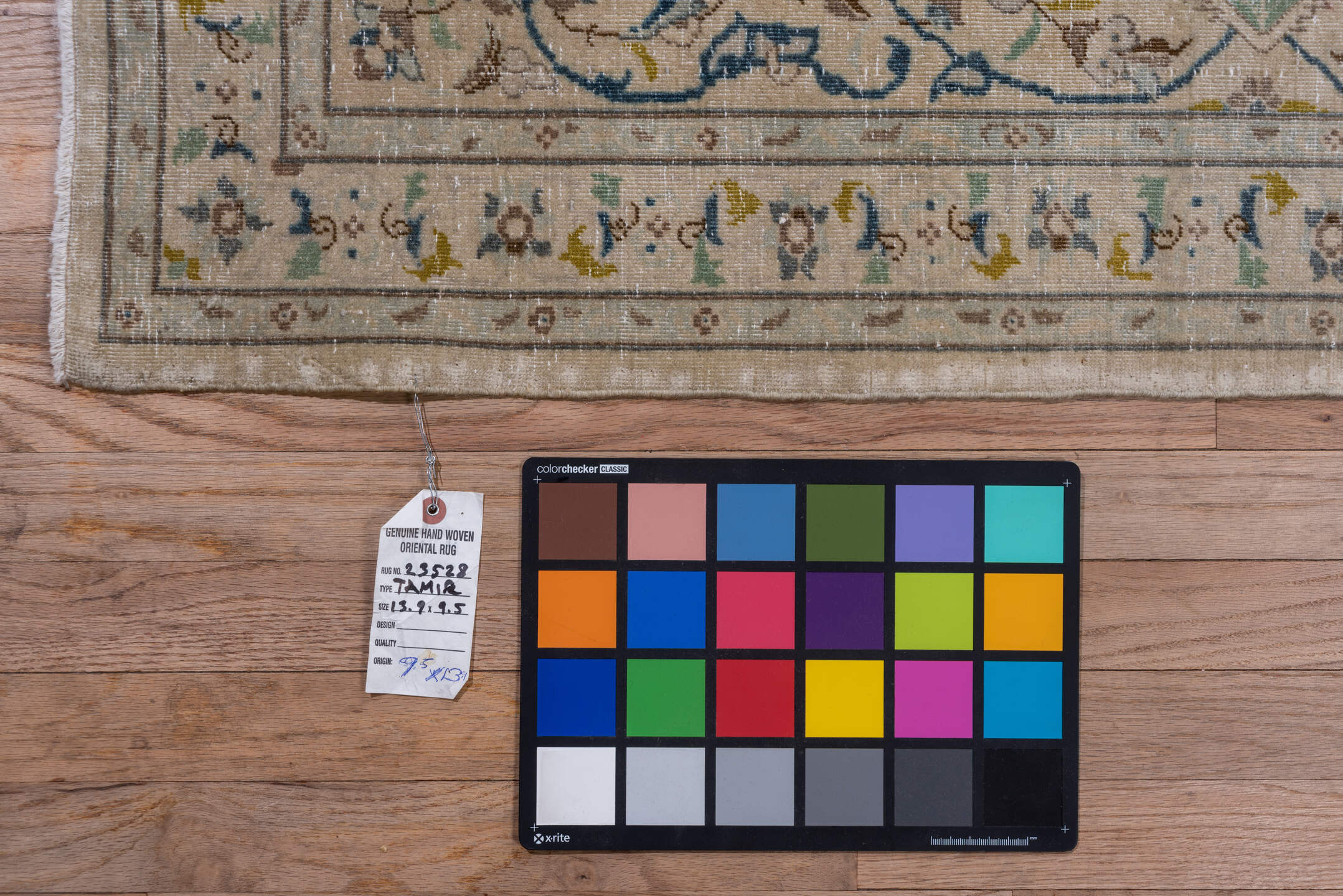 9' x 13' one-of-a-kind handmade vintage Kashan large size rug. Color palette: blue, brown, gray, light gray, silver