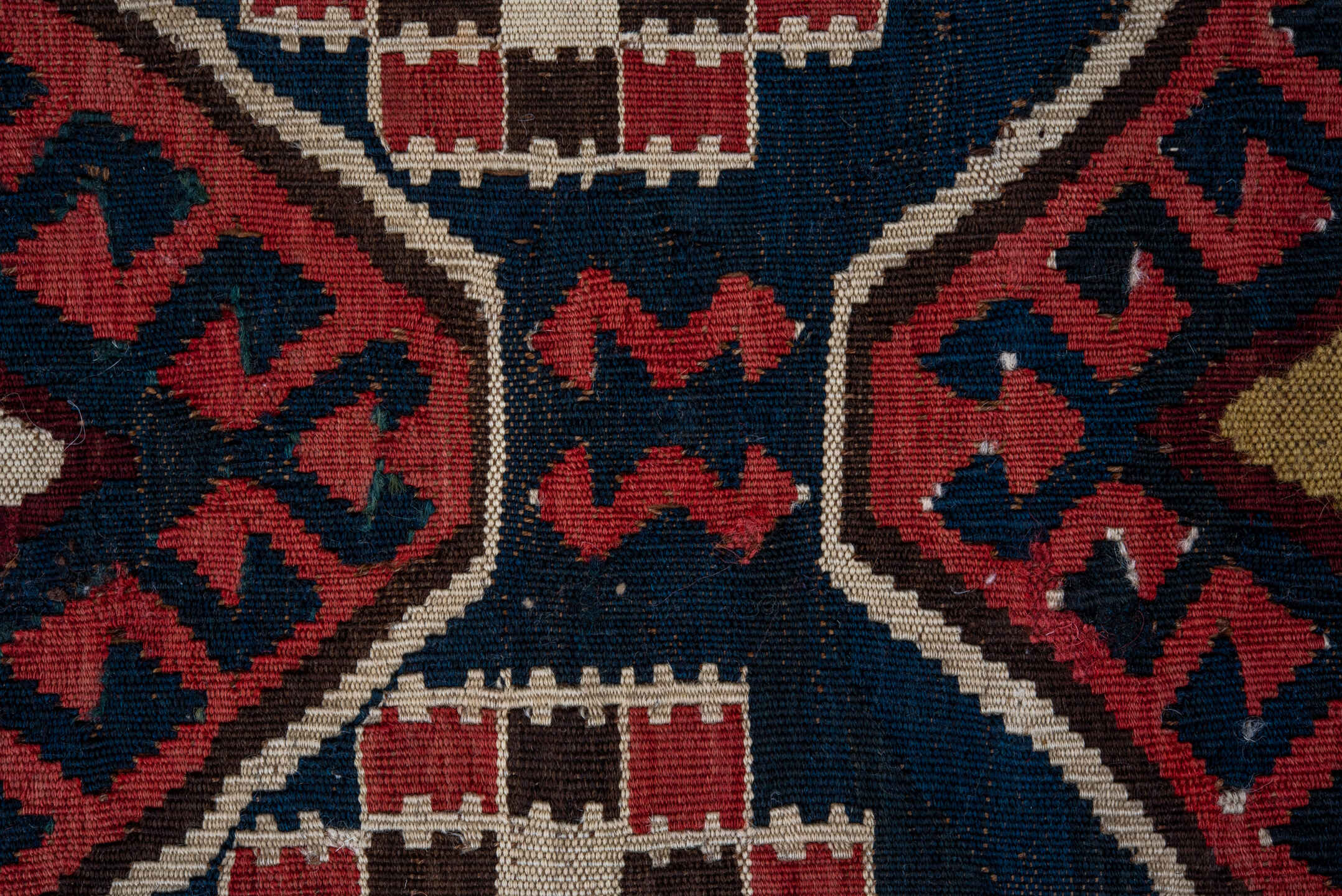 6' x 10' one-of-a-kind handmade vintage Kilim large size rug. Color palette: brown, gray, pink, red