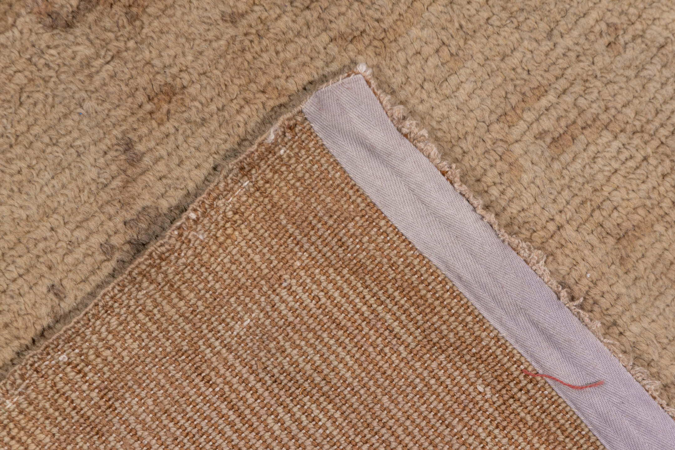 8' x 17' one-of-a-kind handmade vintage Savonnerie rug. Color palette: brown, gray, off-white, pink, red, snow, white