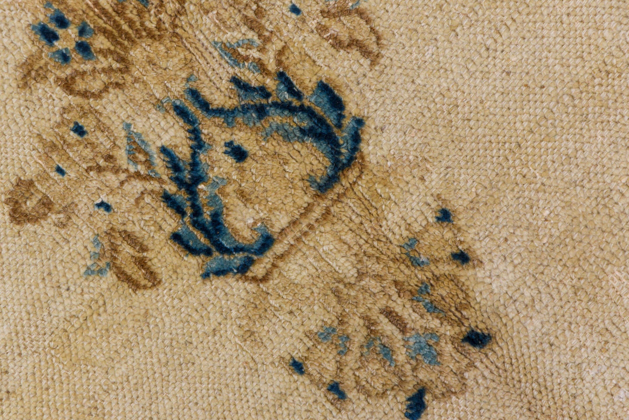 10' x 15' one-of-a-kind handmade antique Kazvin rug. Color palette: ivory, aqua, beige, navy, camel, taupe, teal, blue, gray