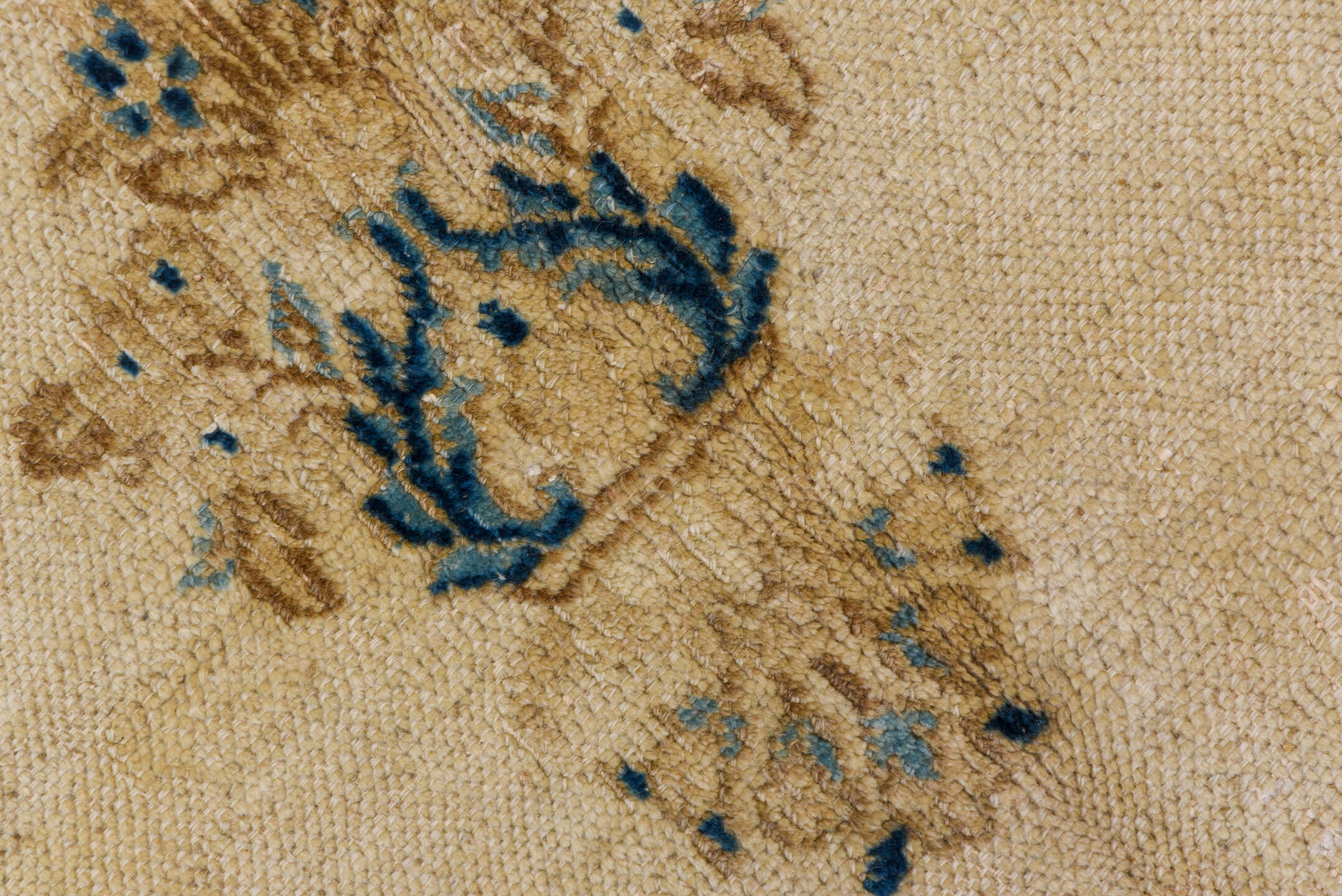 10' x 15' one-of-a-kind handmade antique Kazvin rug. Color palette: ivory, aqua, beige, navy, camel, taupe, teal, blue, gray
