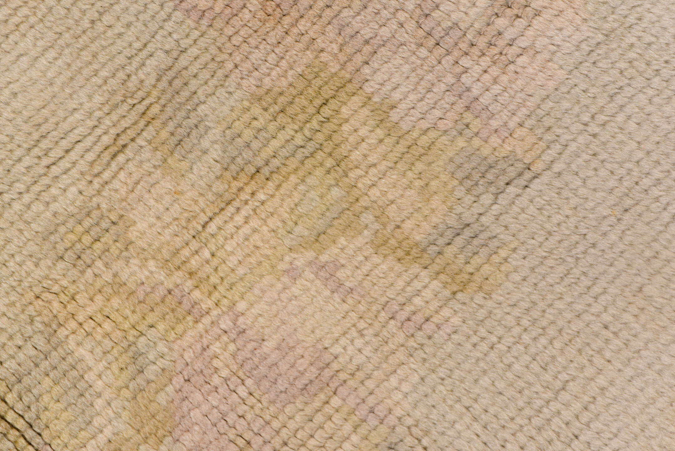 14' x 16' one-of-a-kind handmade vintage Savonnerie oversize rug. Color palette: ivory, blush, taupe, gold, sage, rose