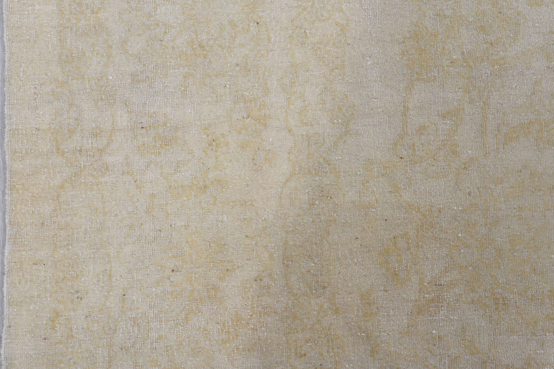 7' x 9' one-of-a-kind handmade antique Kashan rug. Color palette: ivory, cream, sand, beige, taupe, gray