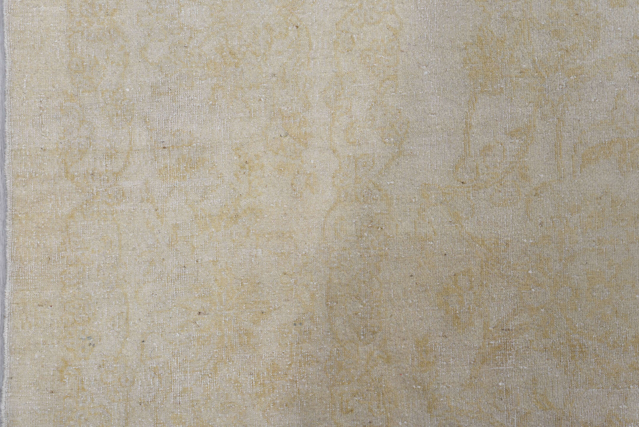7' x 9' one-of-a-kind handmade antique Kashan rug. Color palette: ivory, cream, sand, beige, taupe, gray