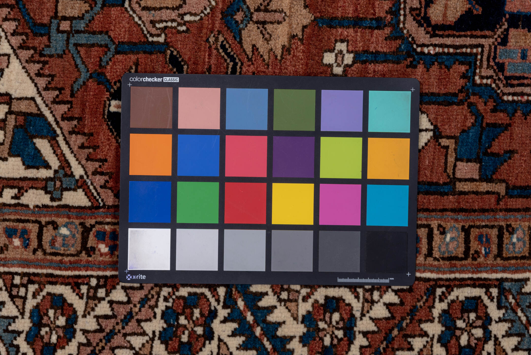 4' x 18' one-of-a-kind handmade vintage Heriz runner rug. Color palette: black, blue, brown, charcoal, dim gray, gray, pink