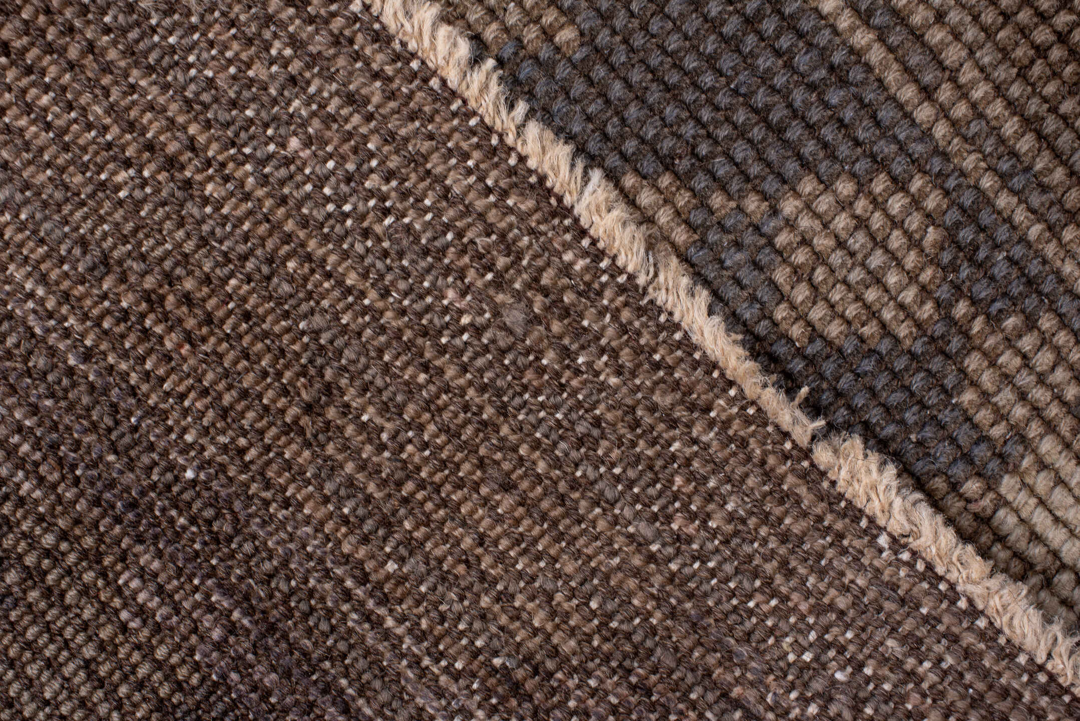 2' x 23' one-of-a-kind handmade antique Oushak runner rug. Color palette: taupe, brown, charcoal, beige, camel, gray, black