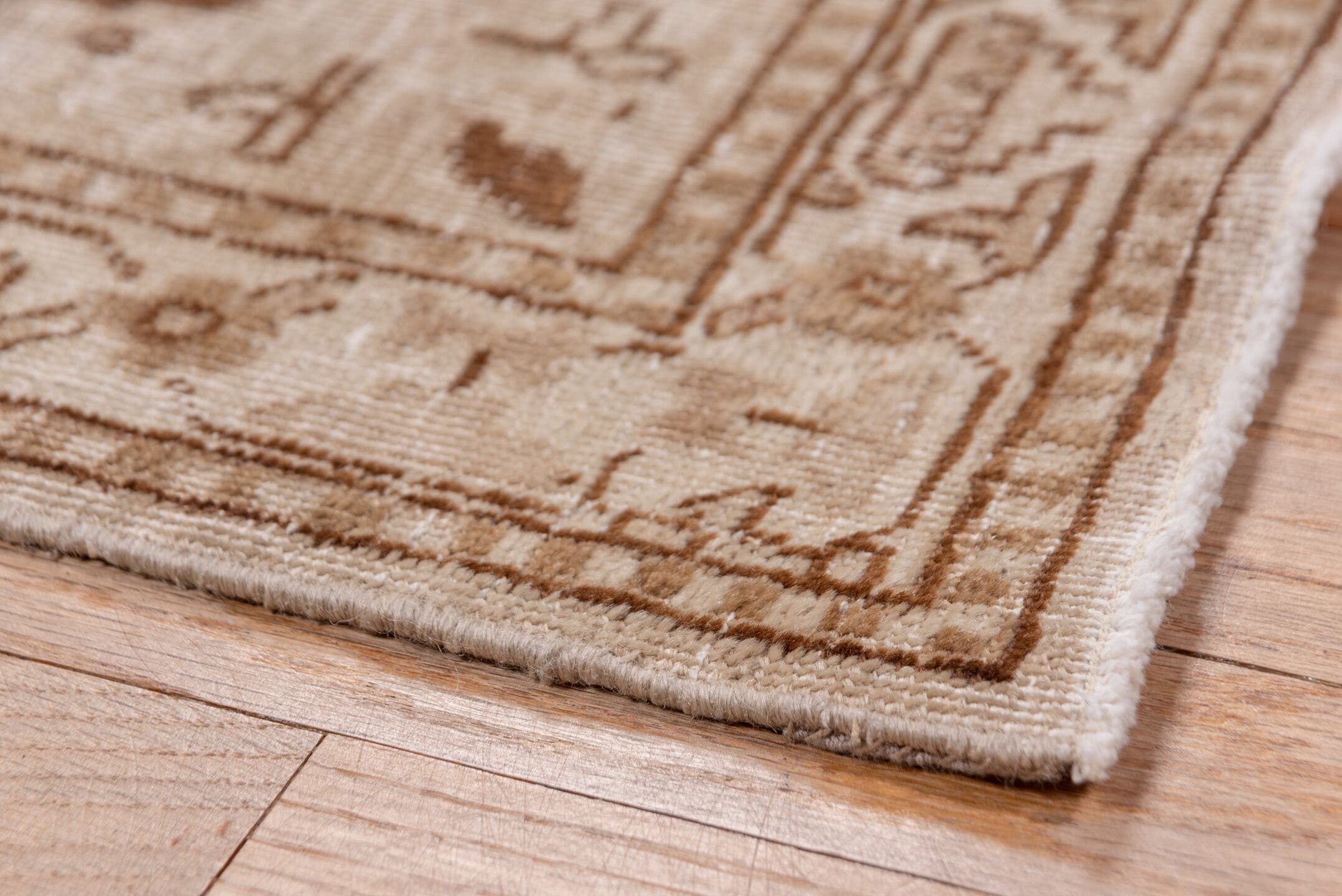 6' x 8' one-of-a-kind handmade antique Tabriz medium size rug. Color palette: taupe, beige, brown, camel, ivory, gray