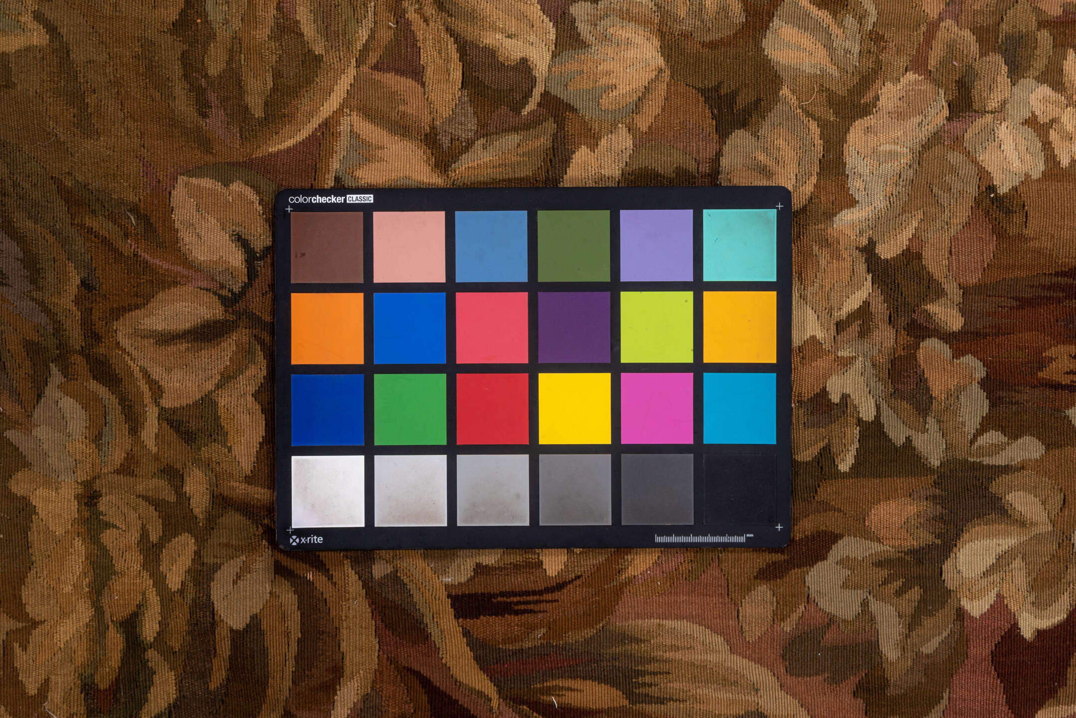 4' x 10' one-of-a-kind handmade vintage Tapestry runner rug. Color palette: brown, burlywood, tan