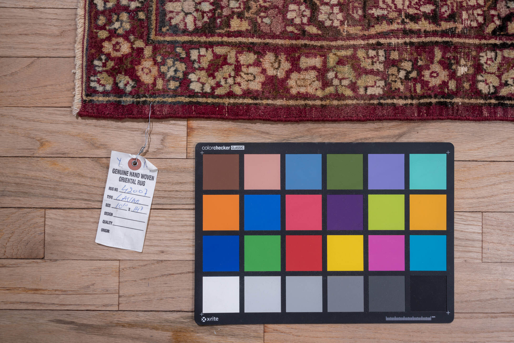 10' x 14' one-of-a-kind handmade antique Lavar large size rug. Color palette: ivory, rose, burgundy, taupe, dusty pink