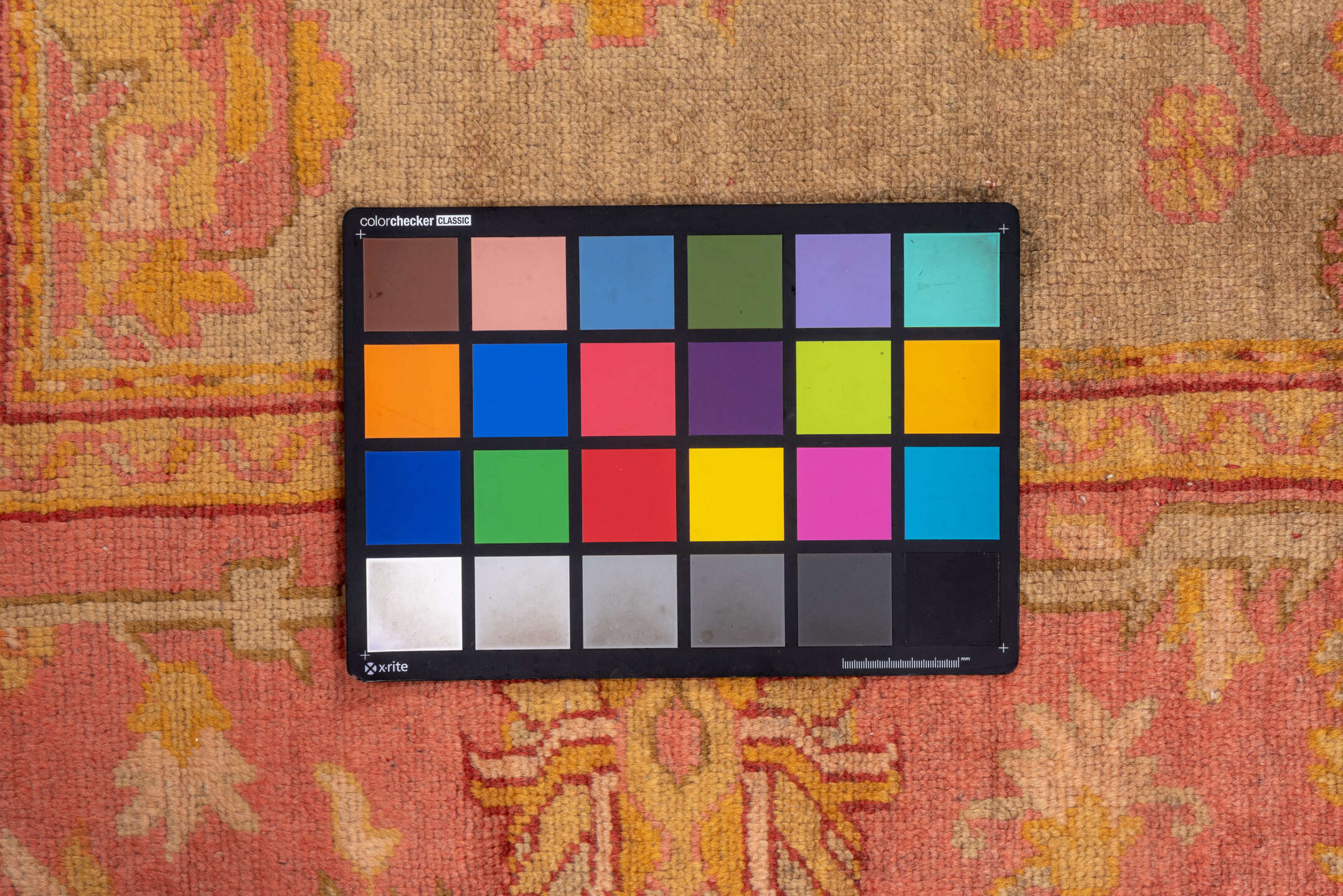 8' x 11' one-of-a-kind handmade vintage Oushak large size rug. Color palette: brown, orange, peru, pink, red, sienna