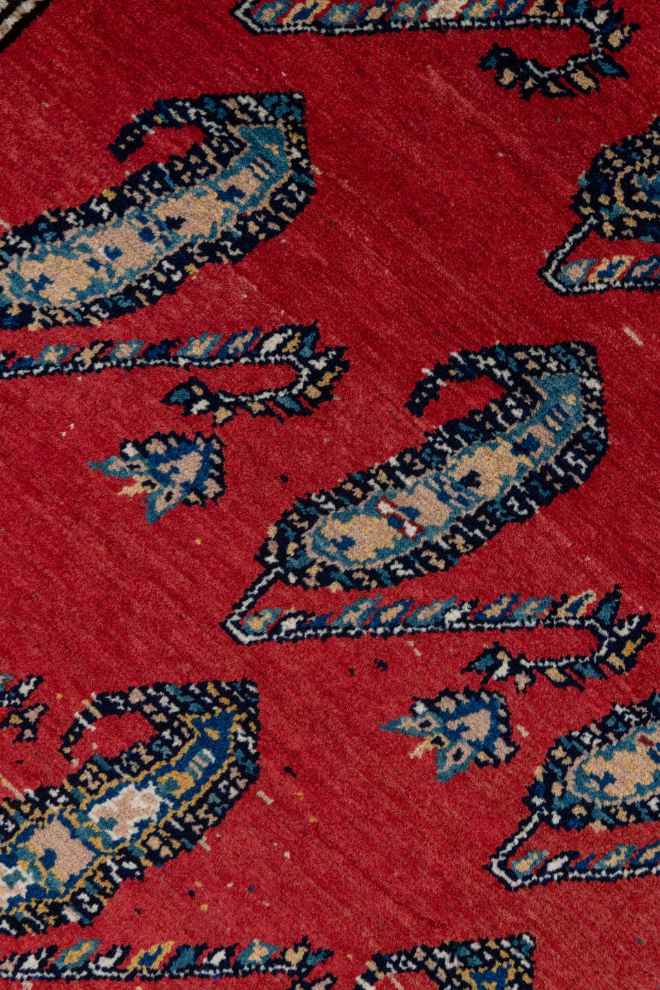3' x 14' one-of-a-kind handmade antique Malayer runner rug. Color palette: rust, ivory, navy, camel, slate, crimson