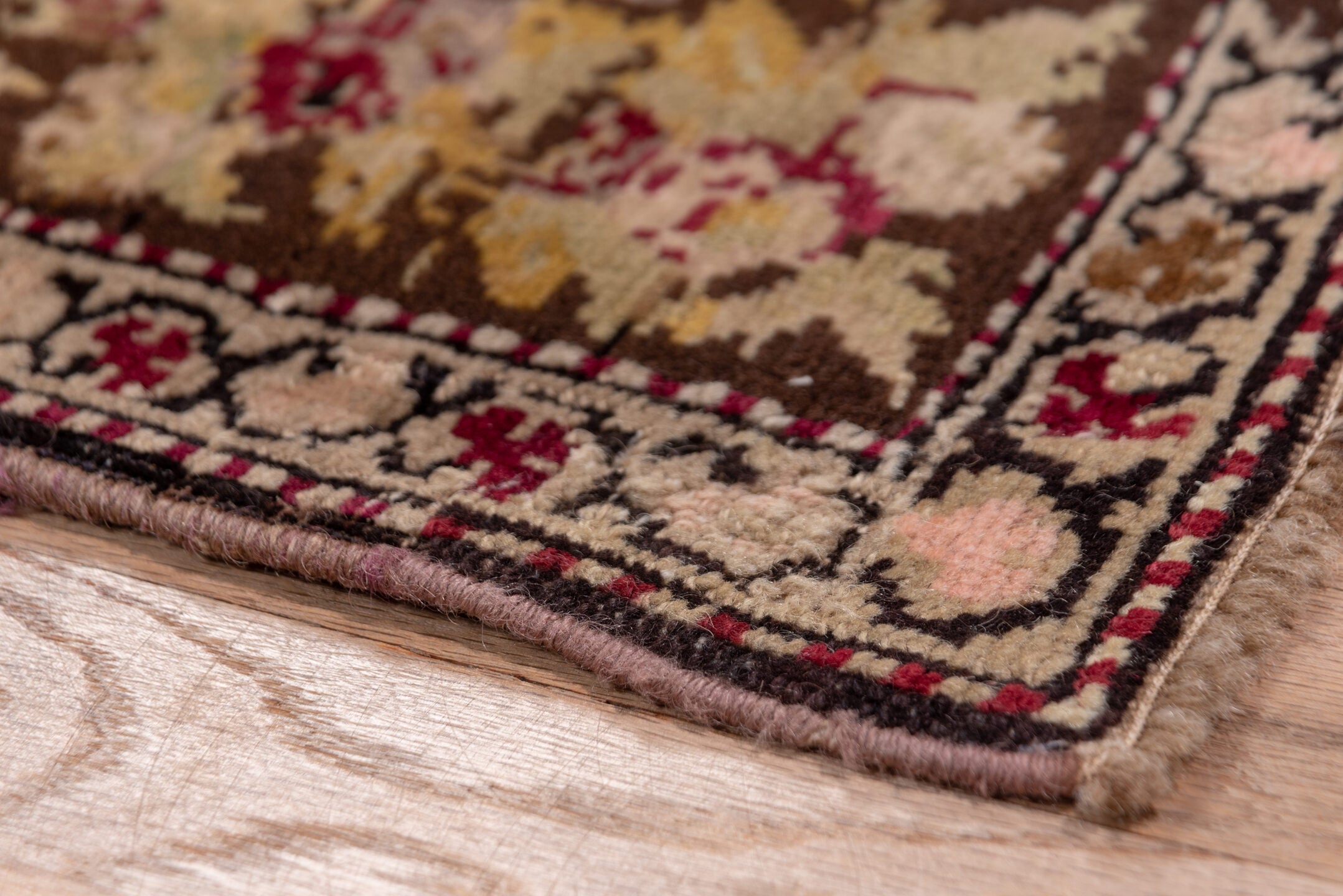 3' x 18' one-of-a-kind handmade antique Karabagh runner rug. Color palette: navy, ivory, burgundy, rose, gold, rust, sage