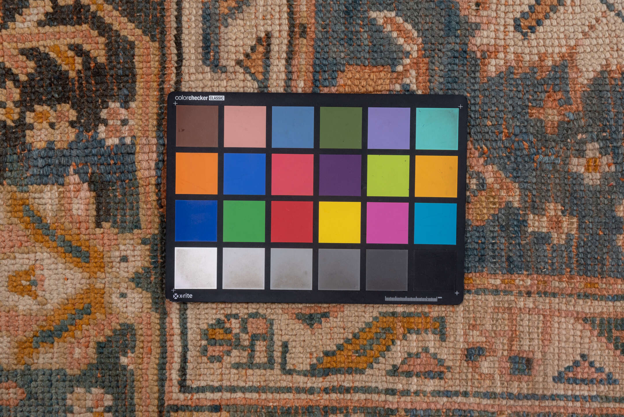 10' x 13' one-of-a-kind handmade vintage Oushak large size rug. Color palette: blue, brown, dim gray, gray, off-white