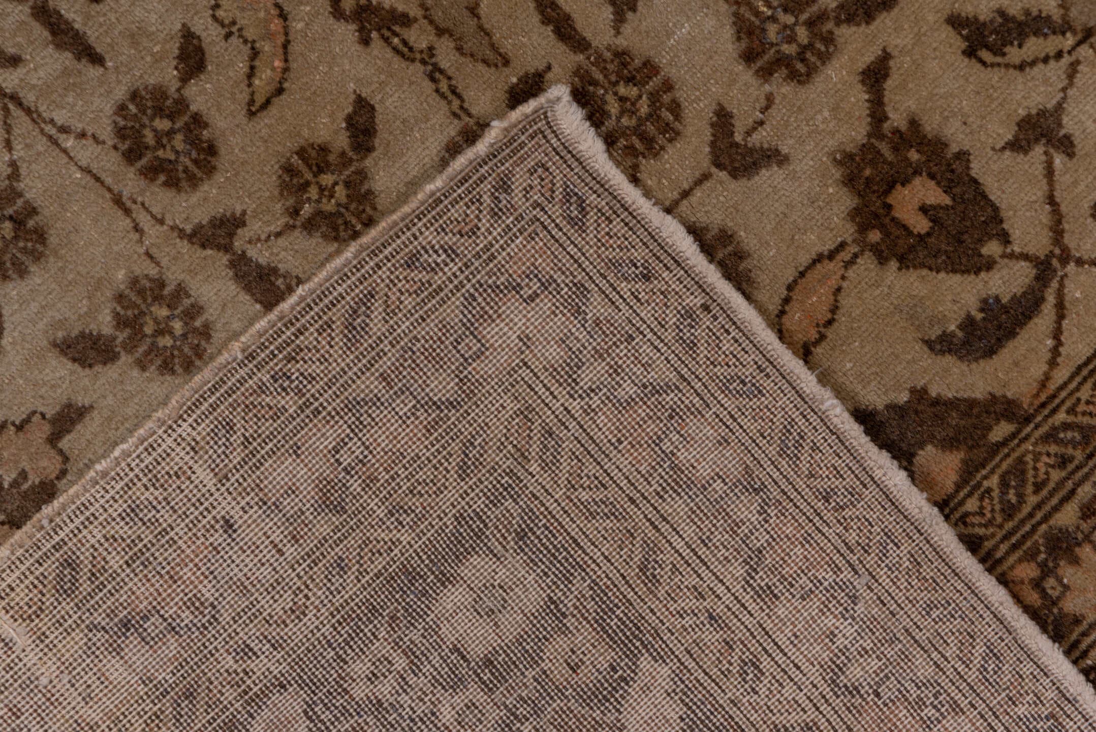 6' x 10' one-of-a-kind handmade antique Sivas large size rug. Color palette: brown, ivory, taupe, camel, charcoal, beige
