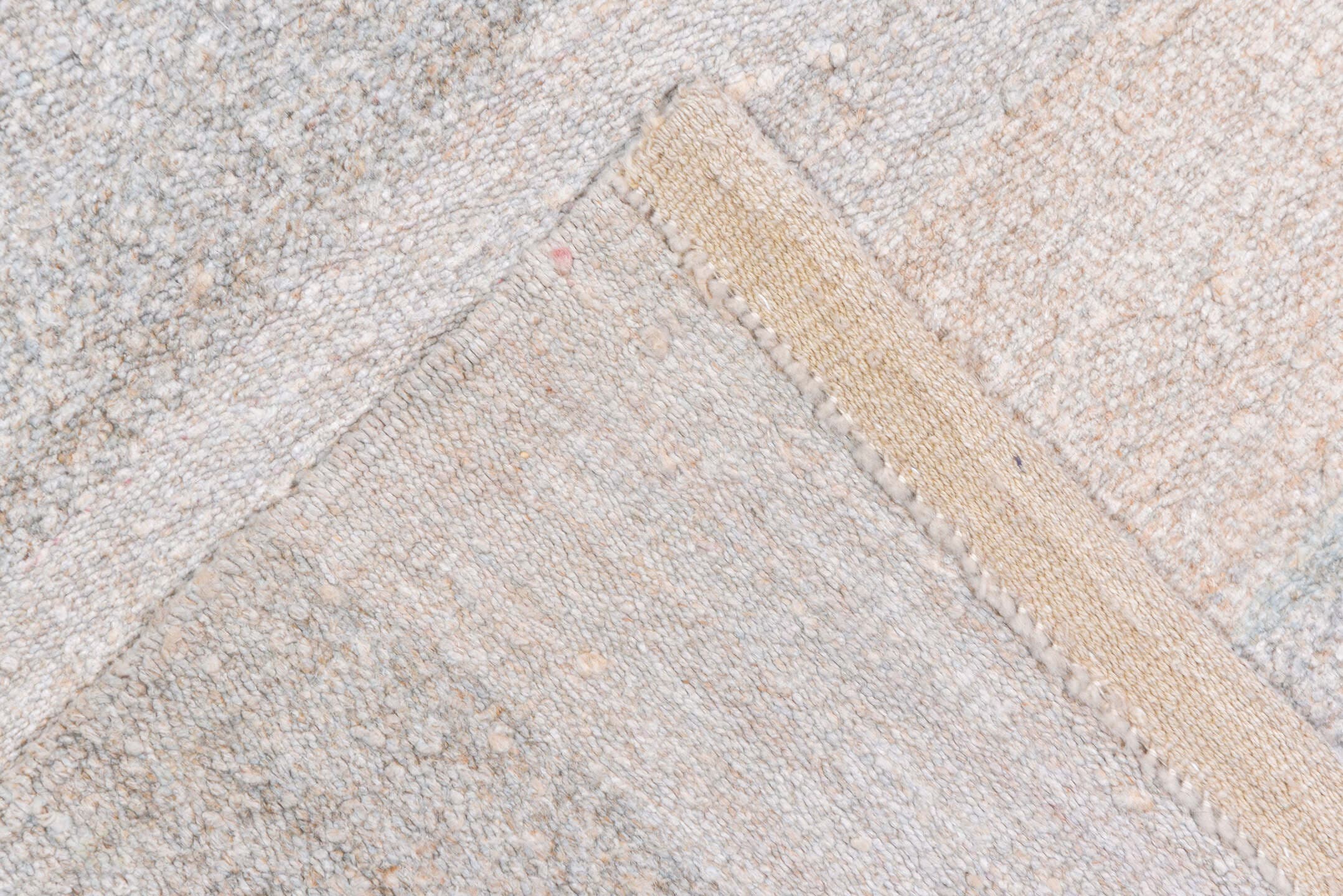 9' x 14' one-of-a-kind handmade vintage Kilim large size rug. Color palette: ivory, pale blue, beige, taupe, light blue