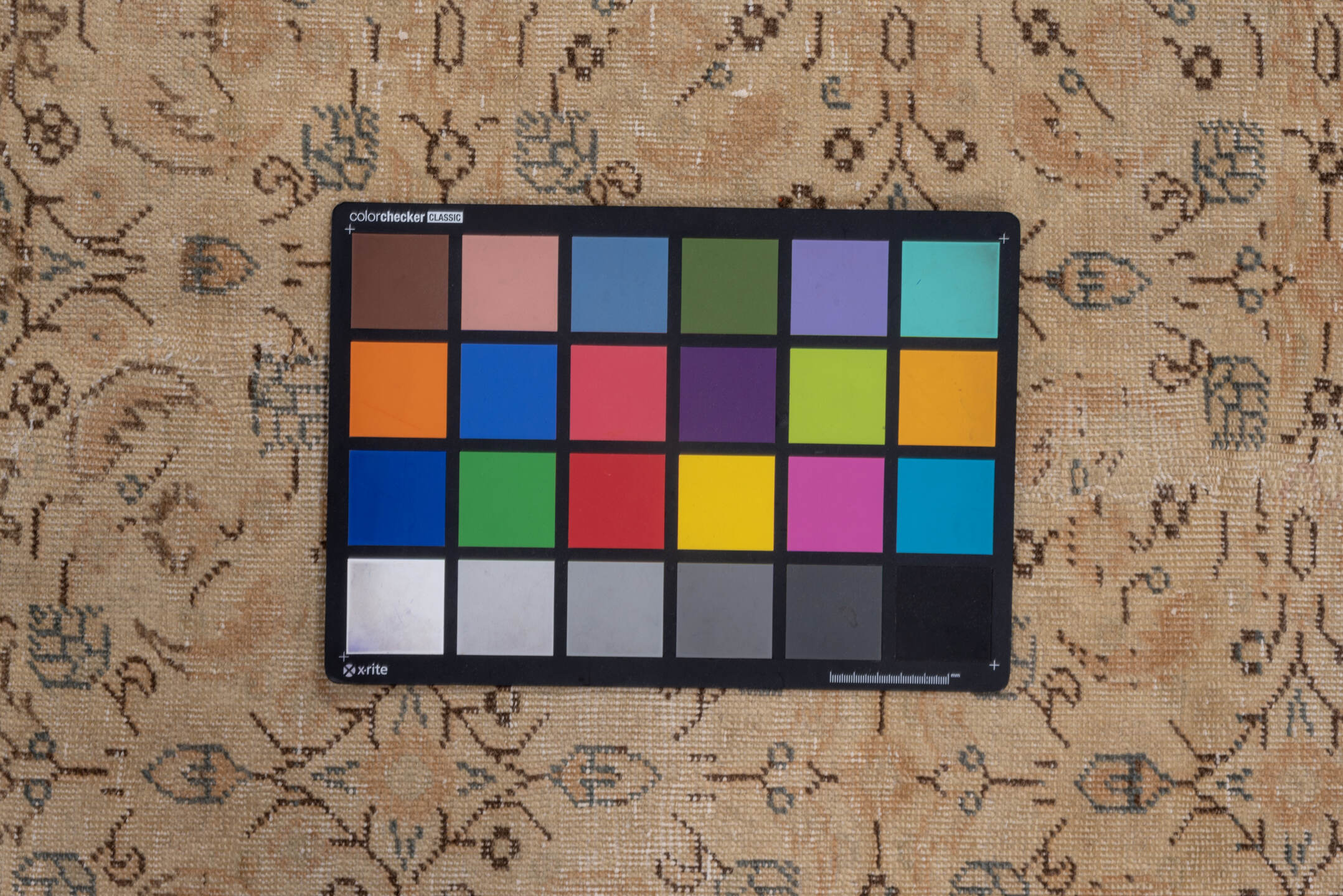 6' x 9' one-of-a-kind handmade vintage Kaisary medium size rug. Color palette: brown, orange, off-white, gray, tan