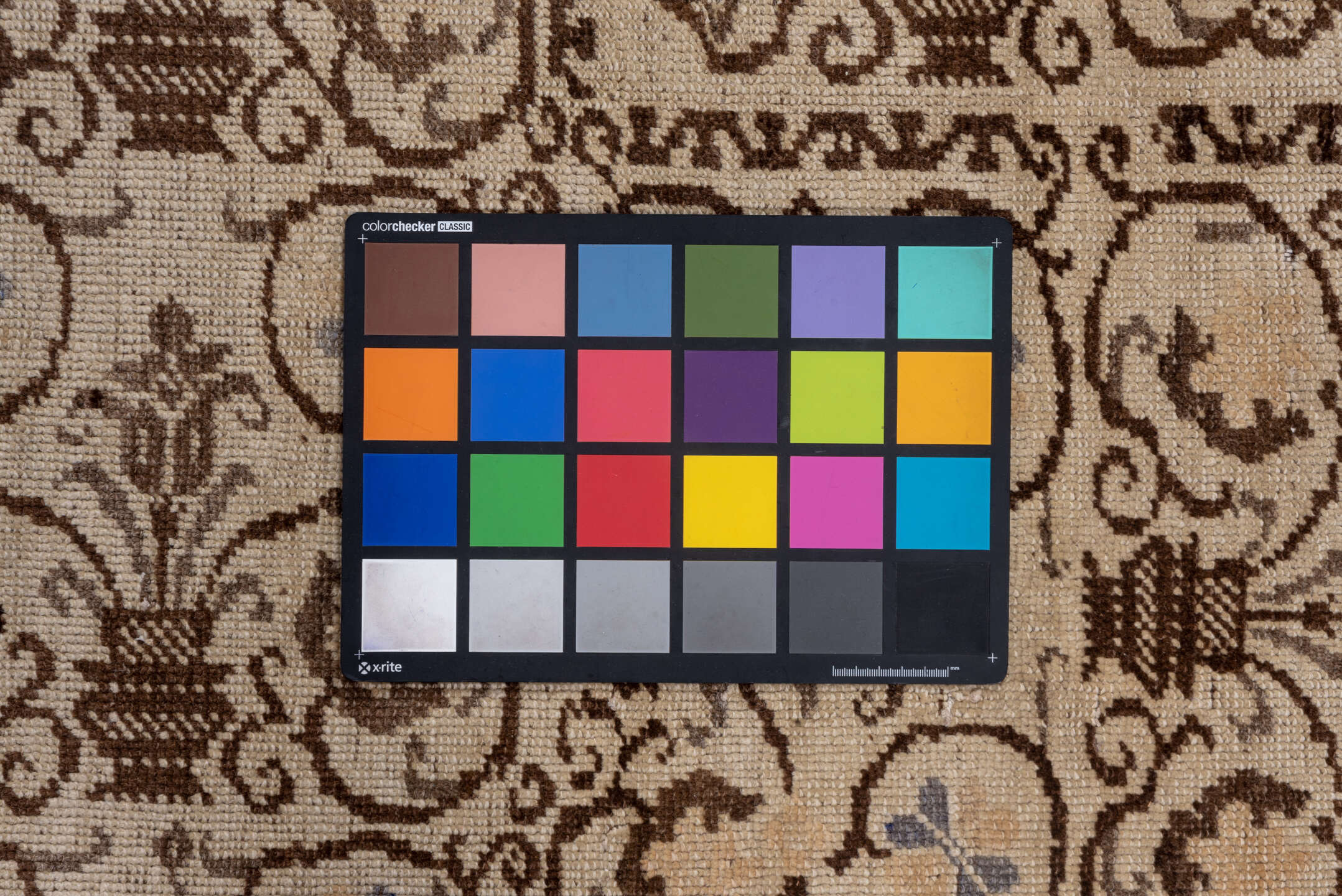 6' x 9' one-of-a-kind handmade vintage Oushak medium size rug. Color palette: brown, dim gray, gray, light gray, off-white