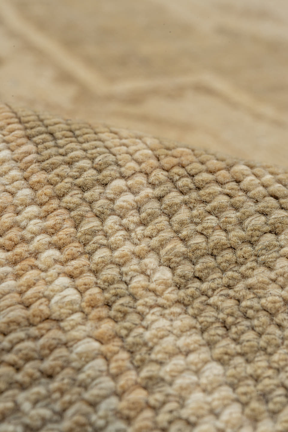 6' x 10' one-of-a-kind handmade vintage Oushak large size rug. Color palette: ivory, beige, taupe, sand, greige, gray