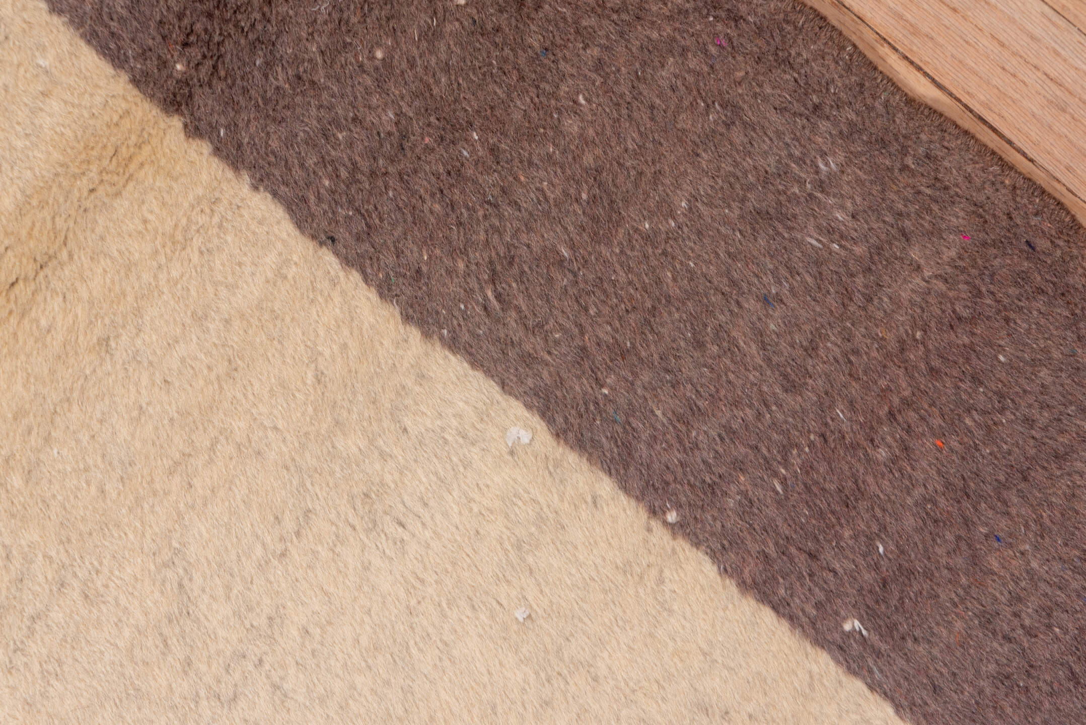 2' x 9' one-of-a-kind handmade vintage Oushak runner rug. Color palette: brown, gray, off-white, pink, snow, white