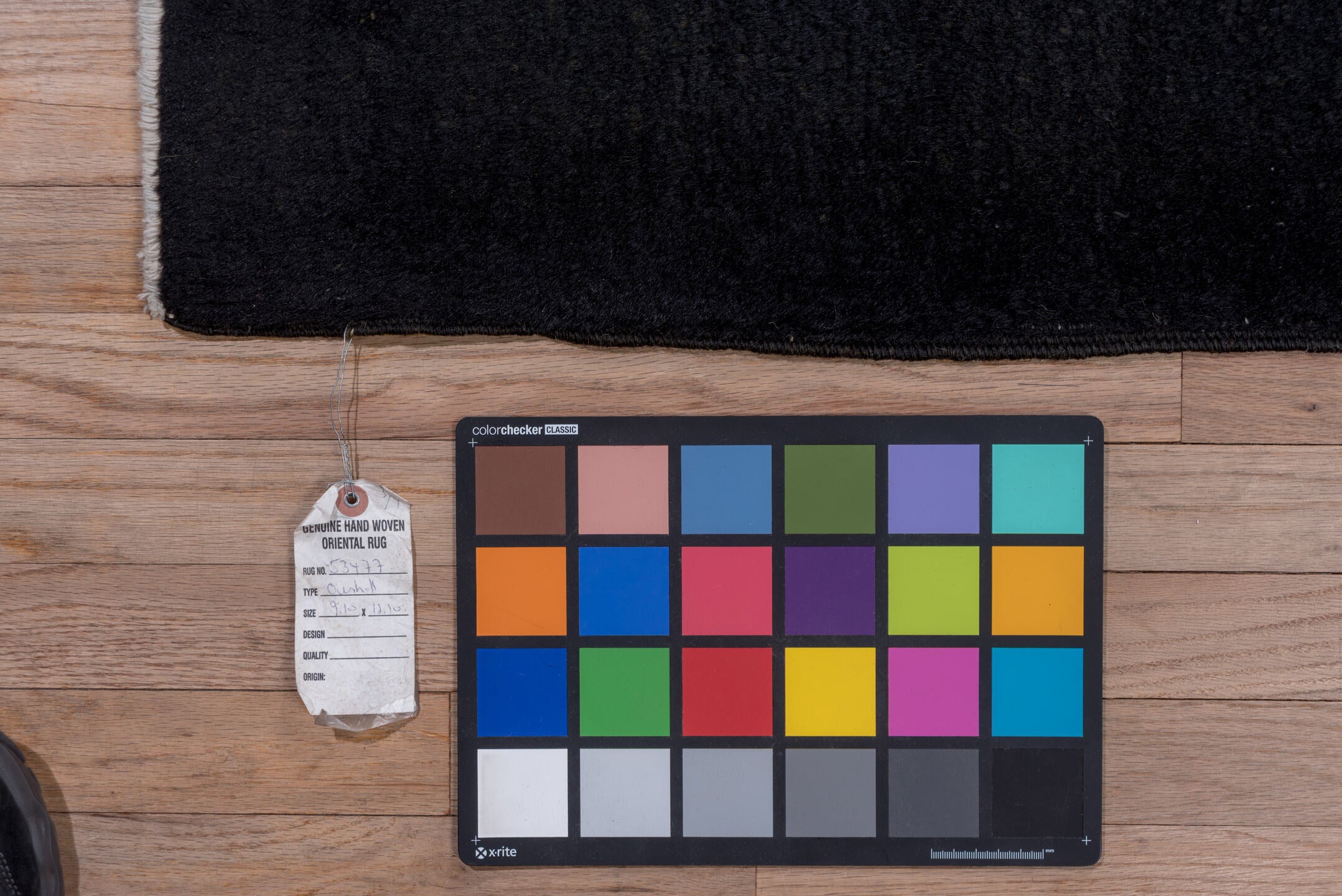 9' x 12' one-of-a-kind handmade vintage Overdyed large size rug. Color palette: black, charcoal, gray