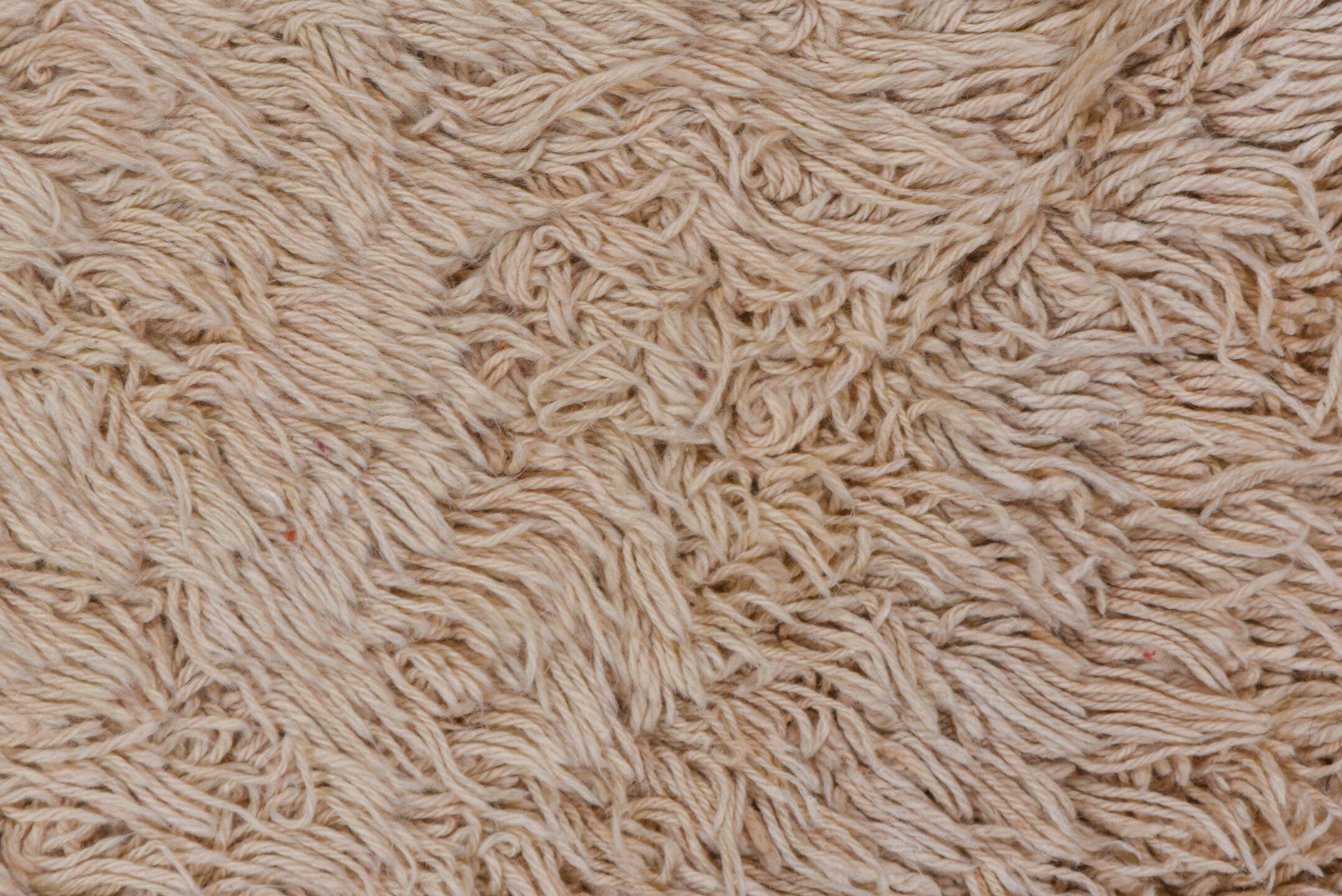 4' x 9' one-of-a-kind handmade vintage Tulu rug. Color palette: ivory, beige, taupe, cream, gray