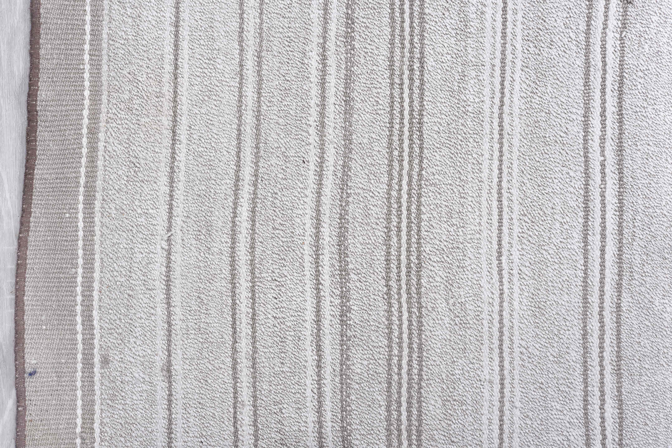 10' x 14' one-of-a-kind handmade vintage Flatweave large size rug. Color palette: dark gray, gainsboro, gray, lavender