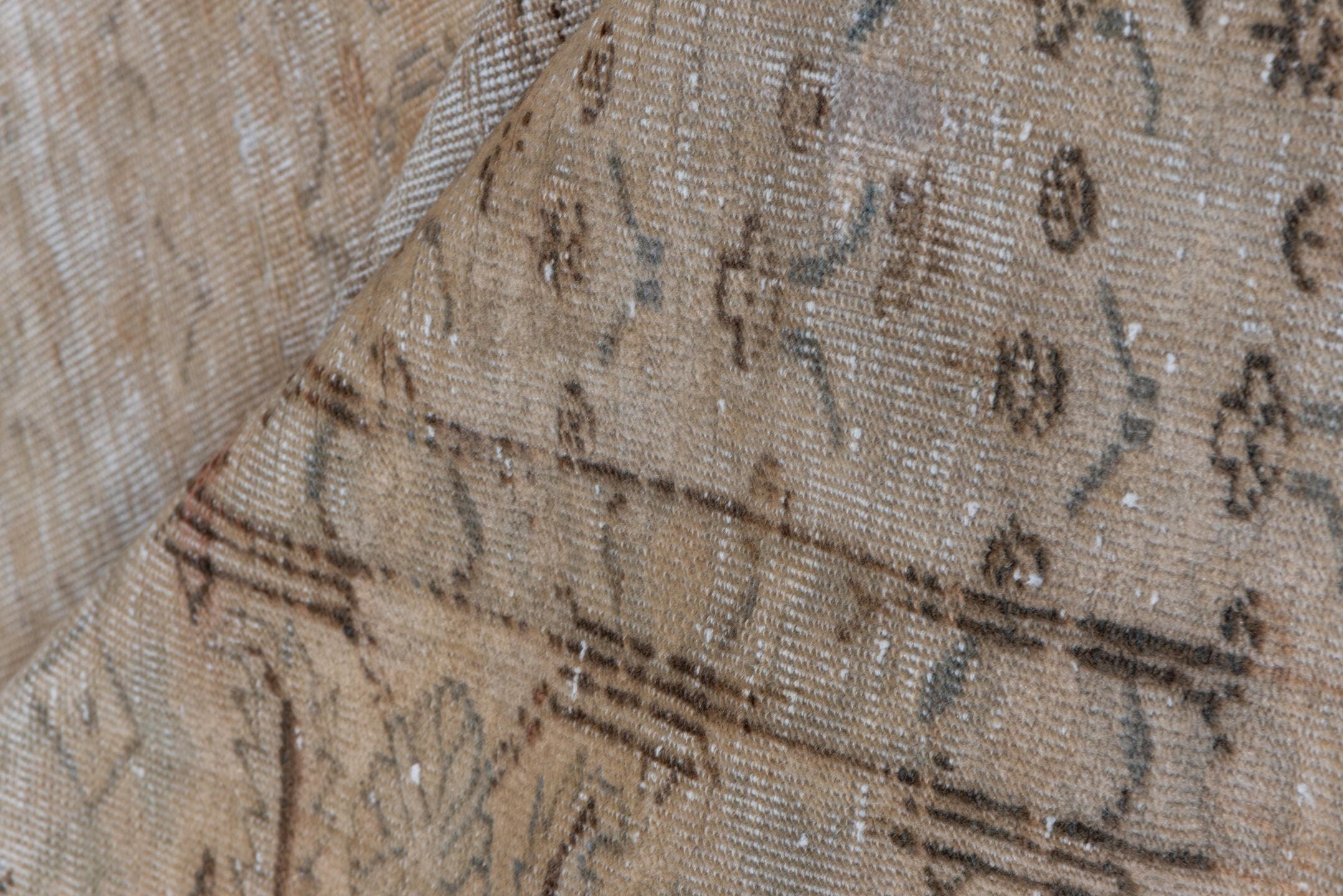3' x 5' one-of-a-kind handmade vintage Sivas small size rug. Color palette: ivory, taupe, beige, sand, camel, light brown